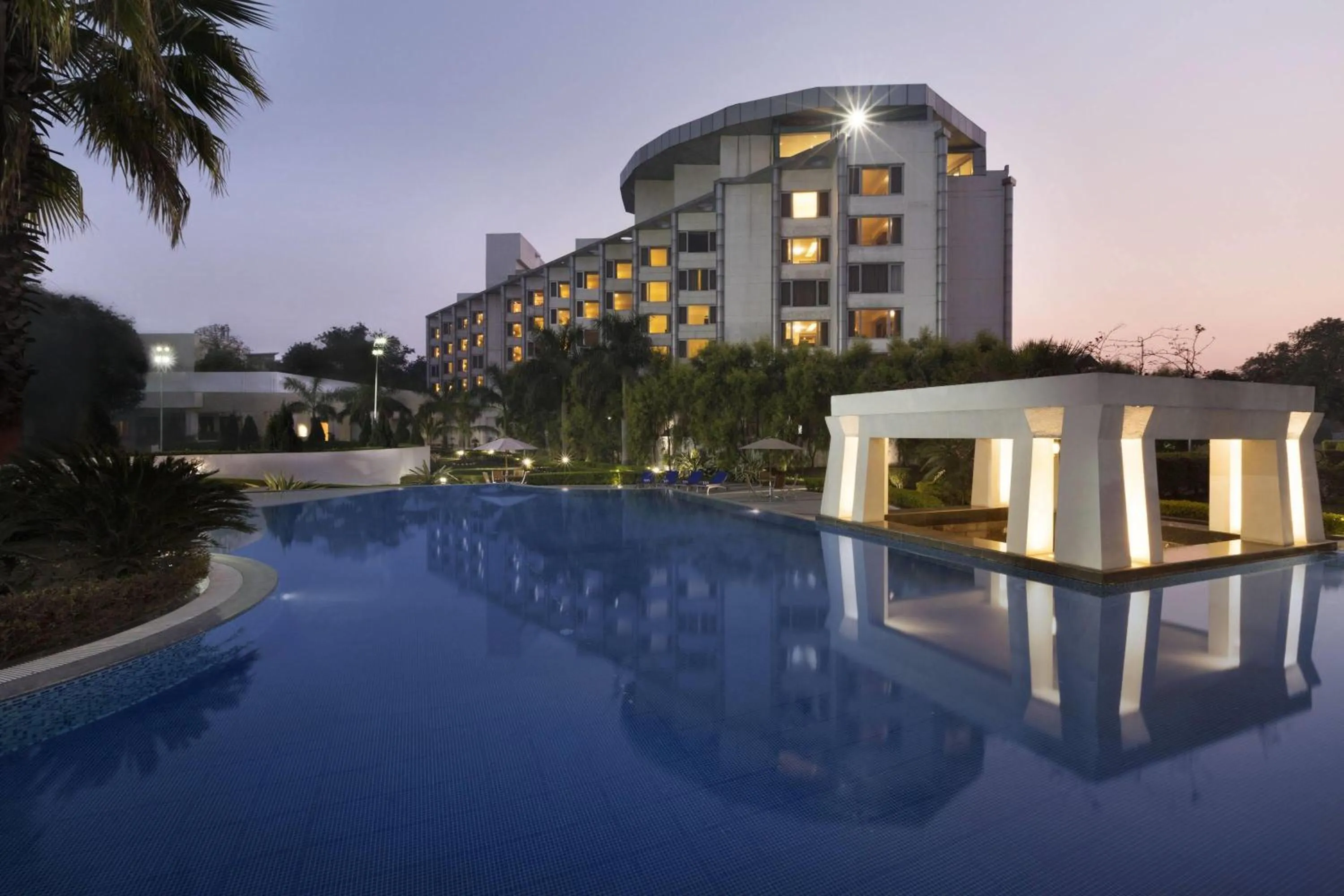 Pool view in Ramada Plaza by Wyndham JHV Varanasi