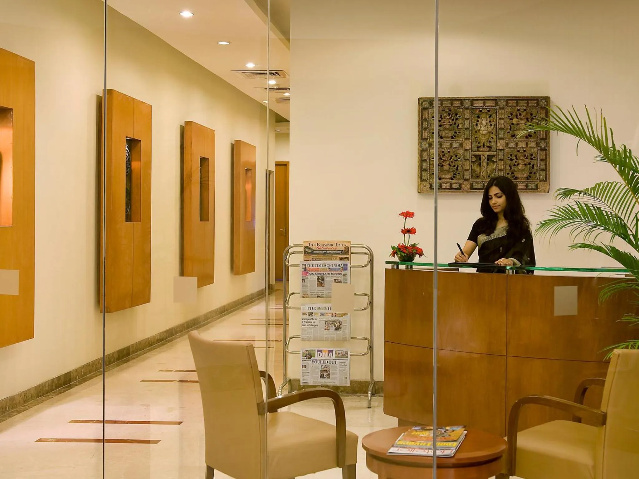 Lobby or reception in The Lalit Ashok
