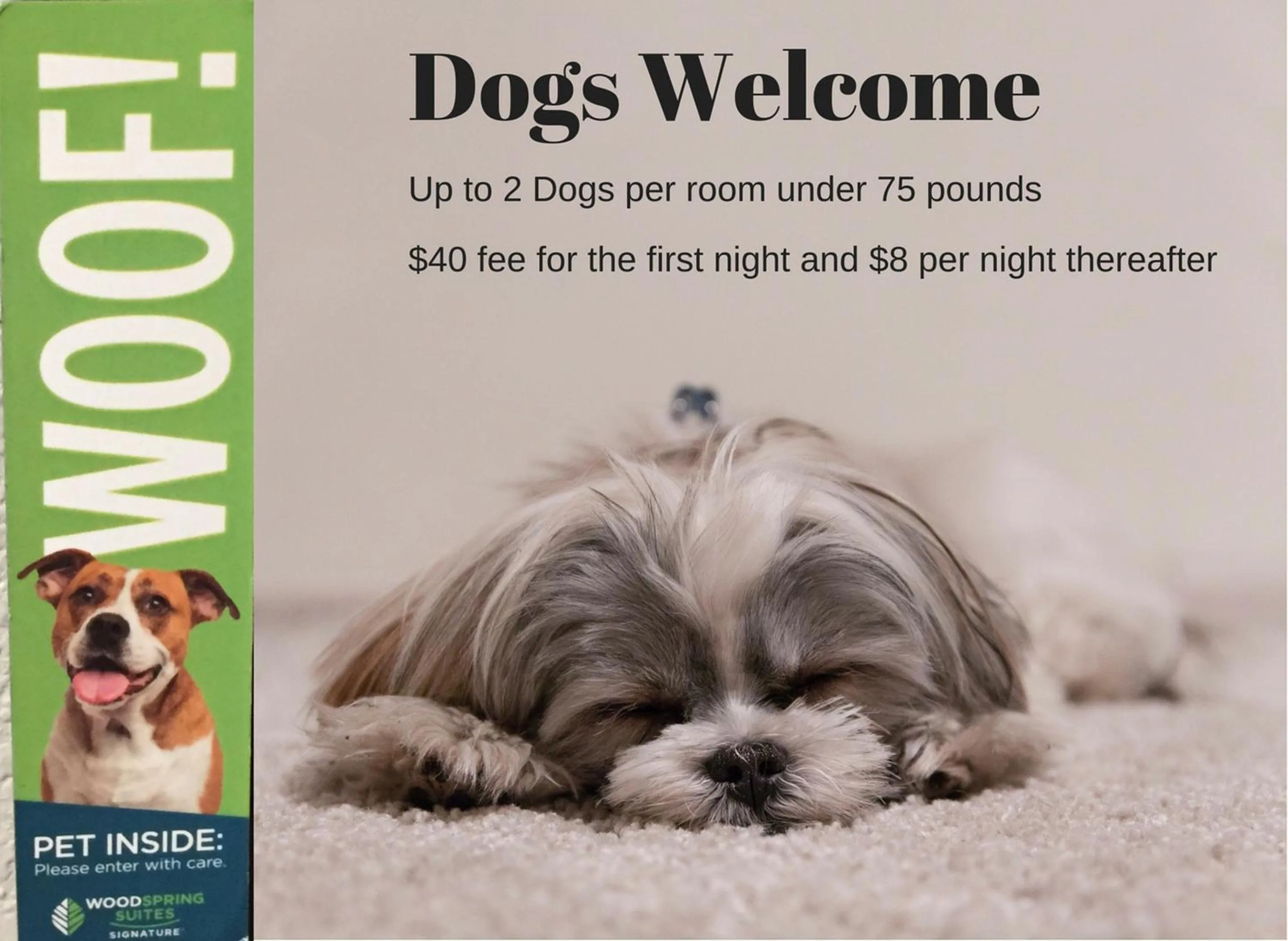 Pets in WoodSpring Suites Lafayette