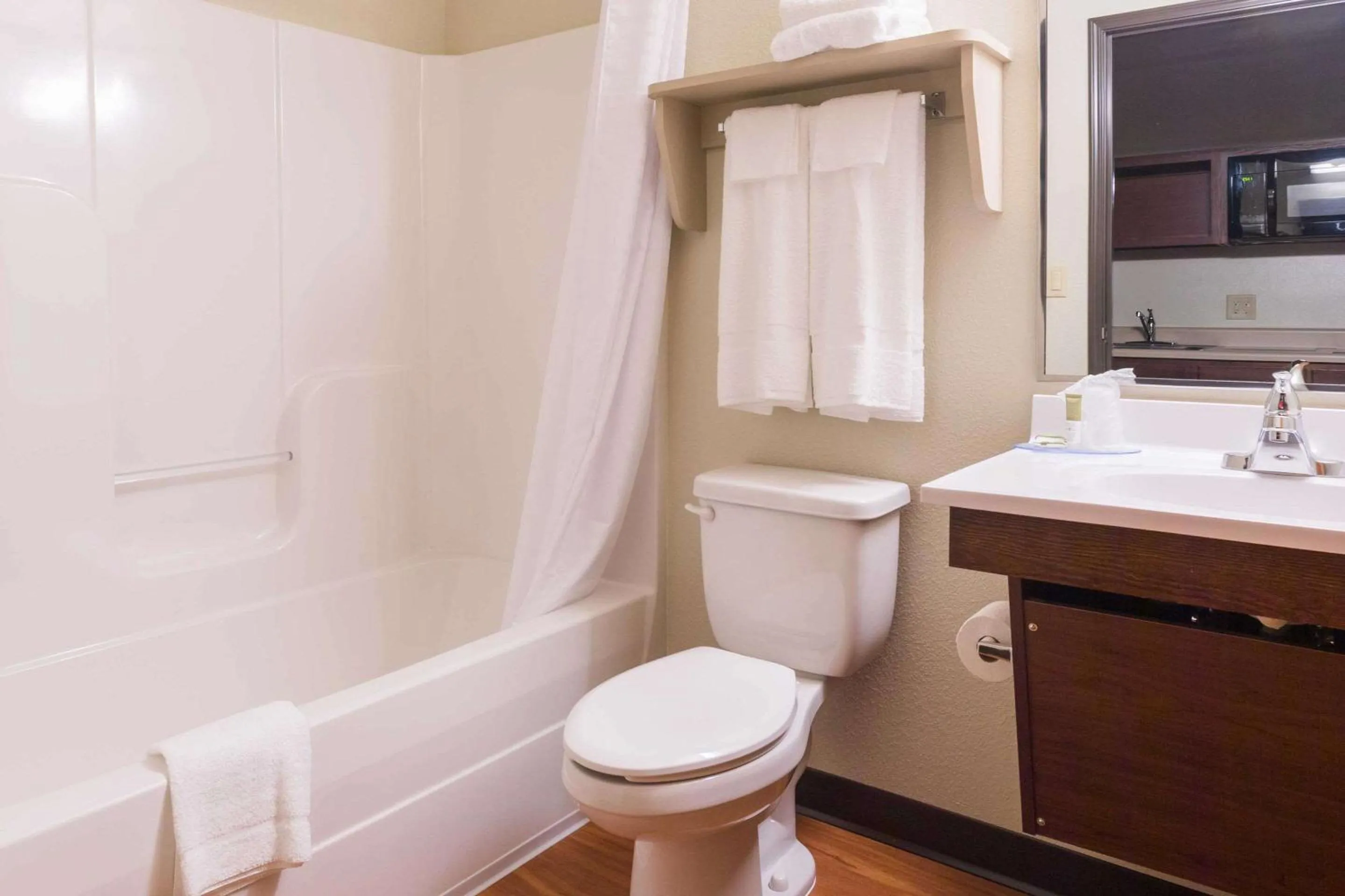 Bathroom in WoodSpring Suites Lafayette