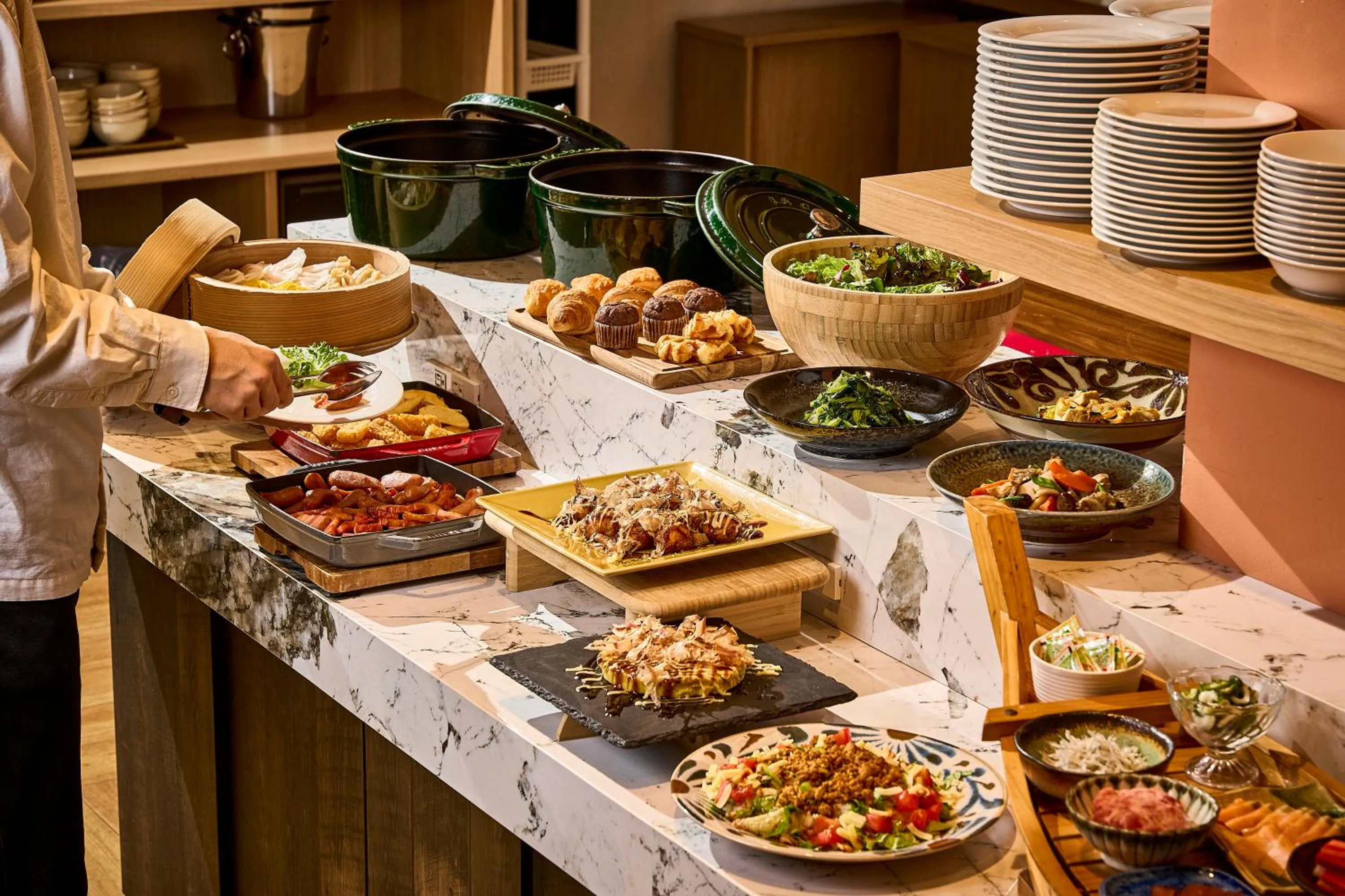 Buffet breakfast in Hotel Sobial Osaka Dome