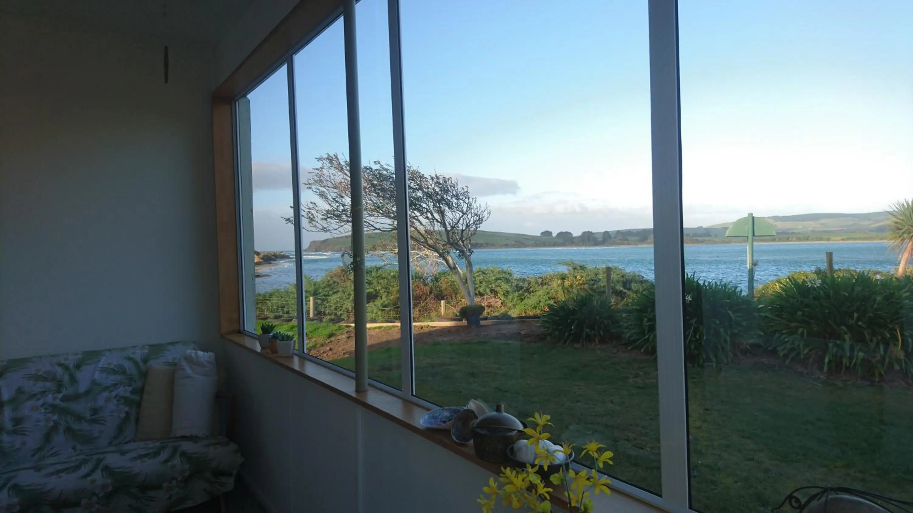 Patio in Surat Bay Lodge, Motel and Backpackers