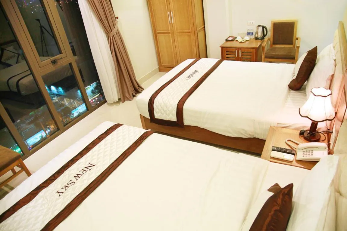 Bed in New Sky Hotel