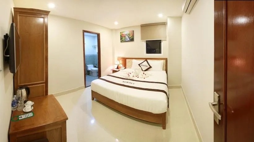 Bed in New Sky Hotel