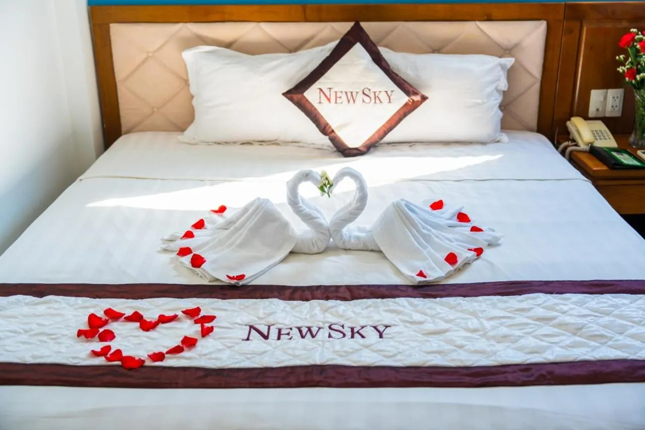 Bed in New Sky Hotel