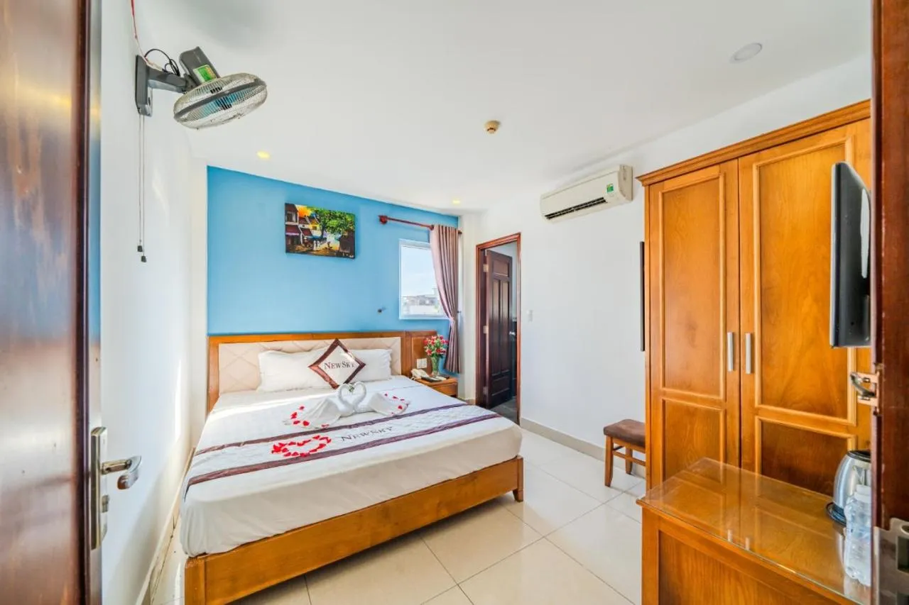 Bed in New Sky Hotel