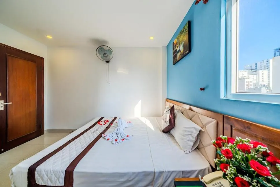 Bed in New Sky Hotel