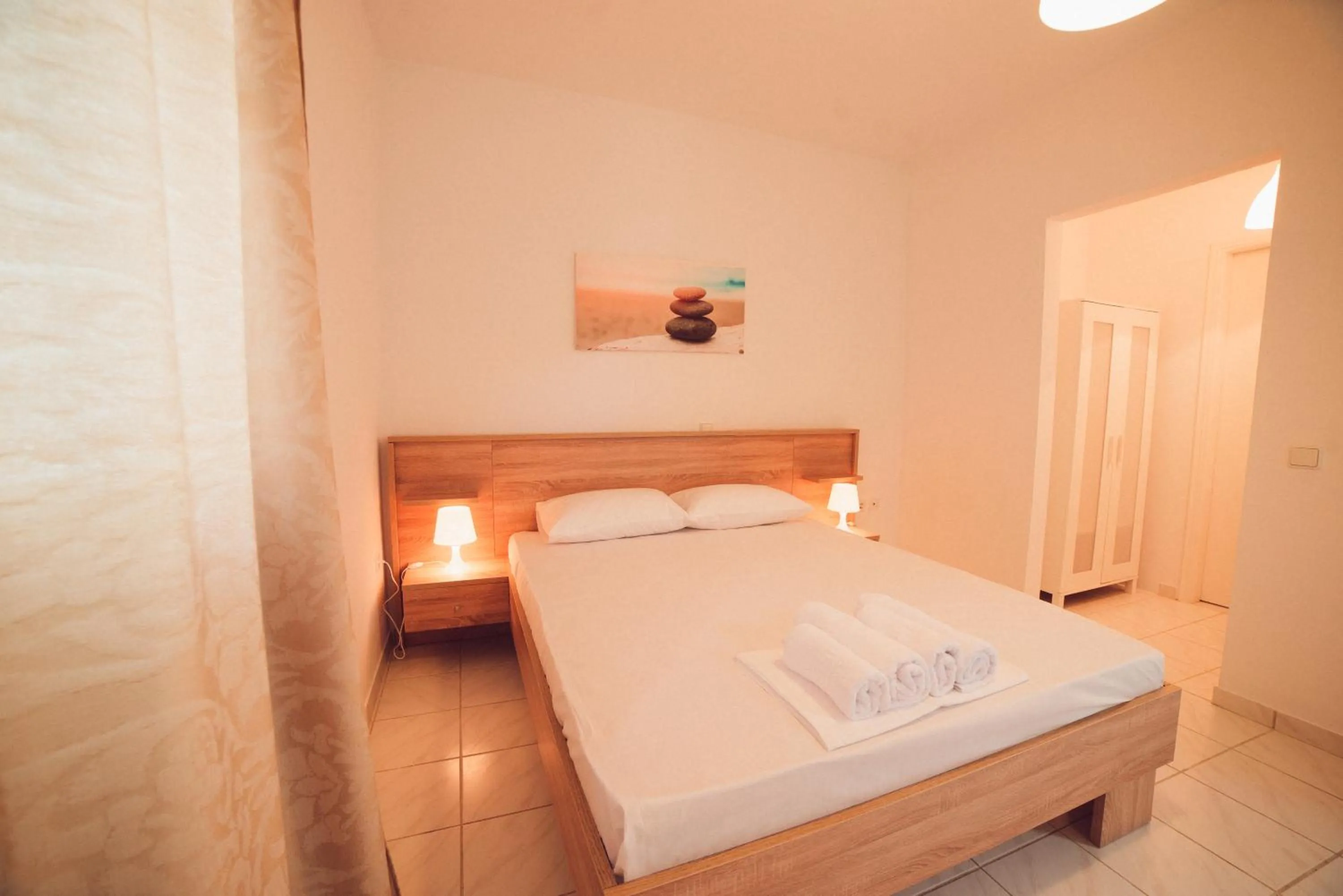 Bedroom, Bed in Nerina Studios Agios Nikitas