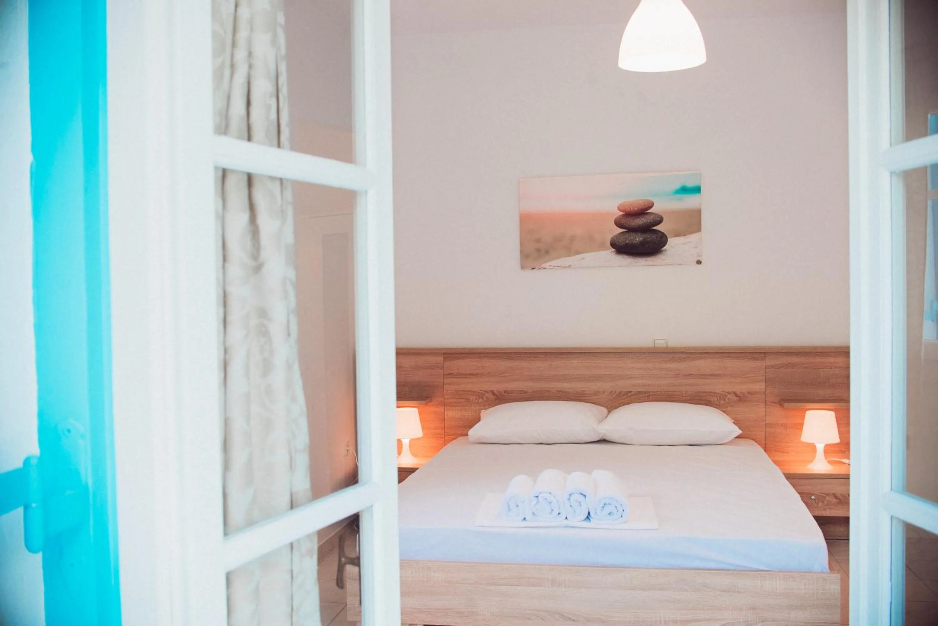 Bedroom, Bed in Nerina Studios Agios Nikitas