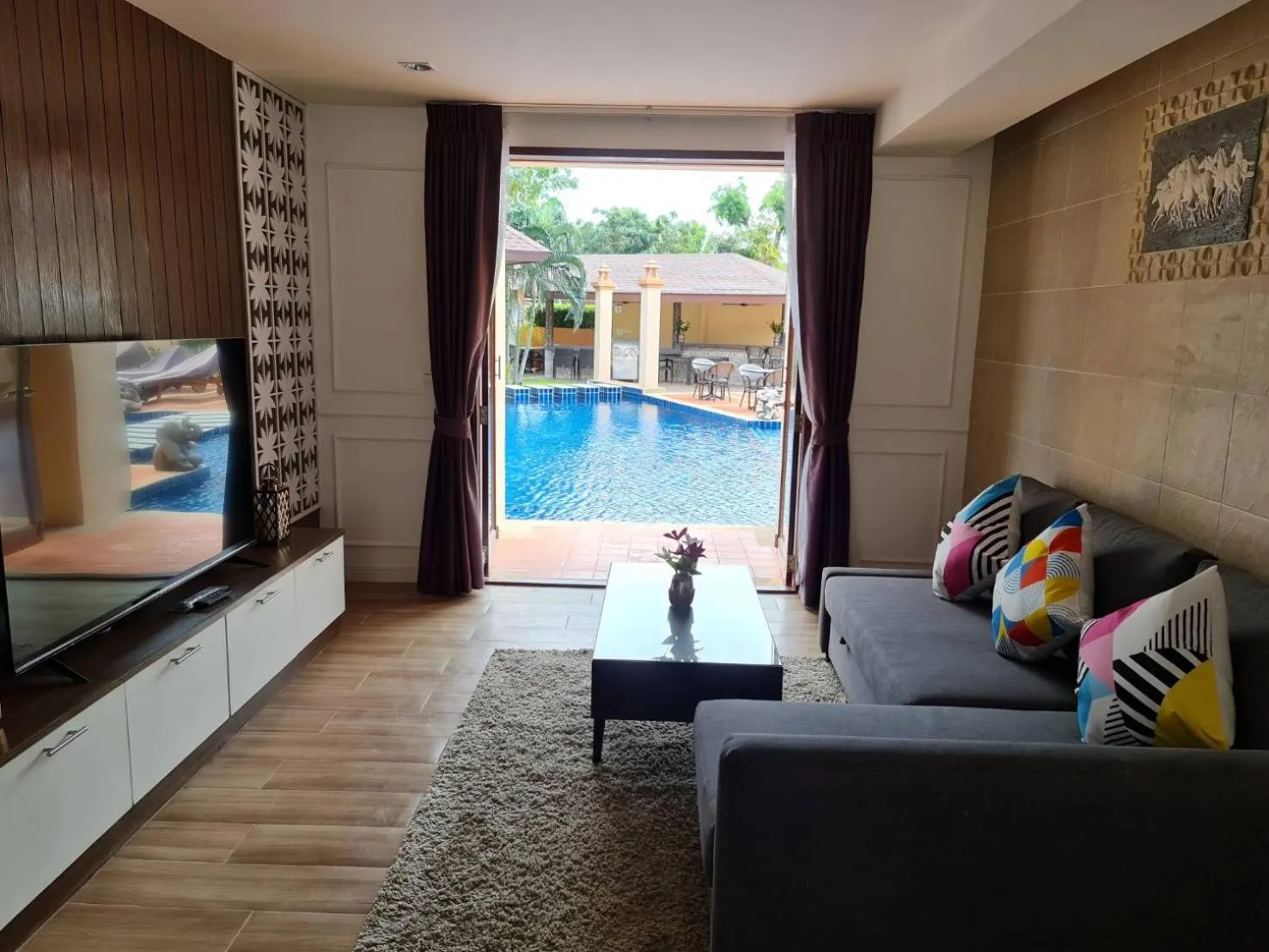 Living room in Elegancy Resort Hua Hin