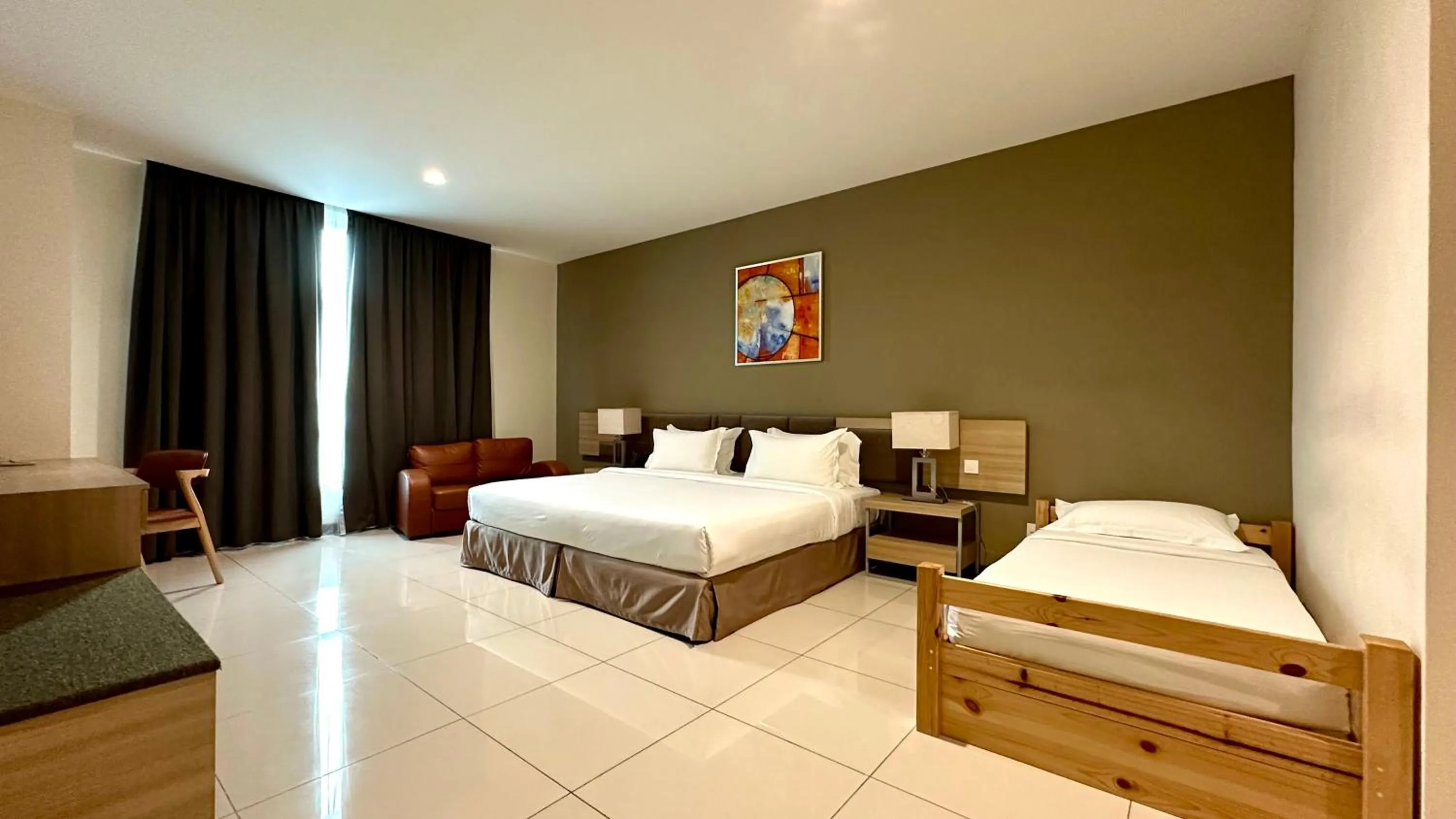 Bedroom, Bed in One Pacific Hotel and Serviced Apartments