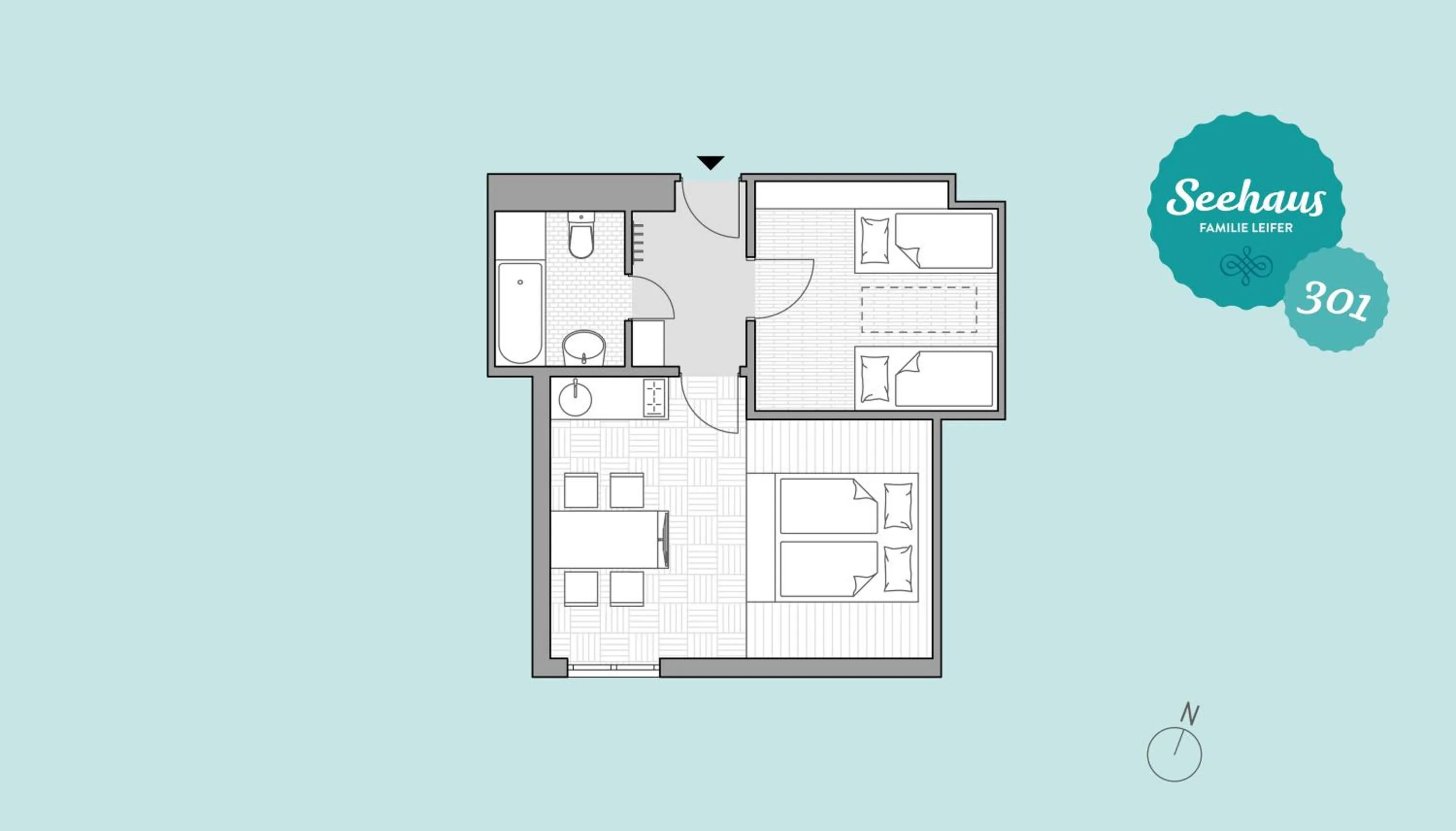 Bed in Seehaus Familie Leifer