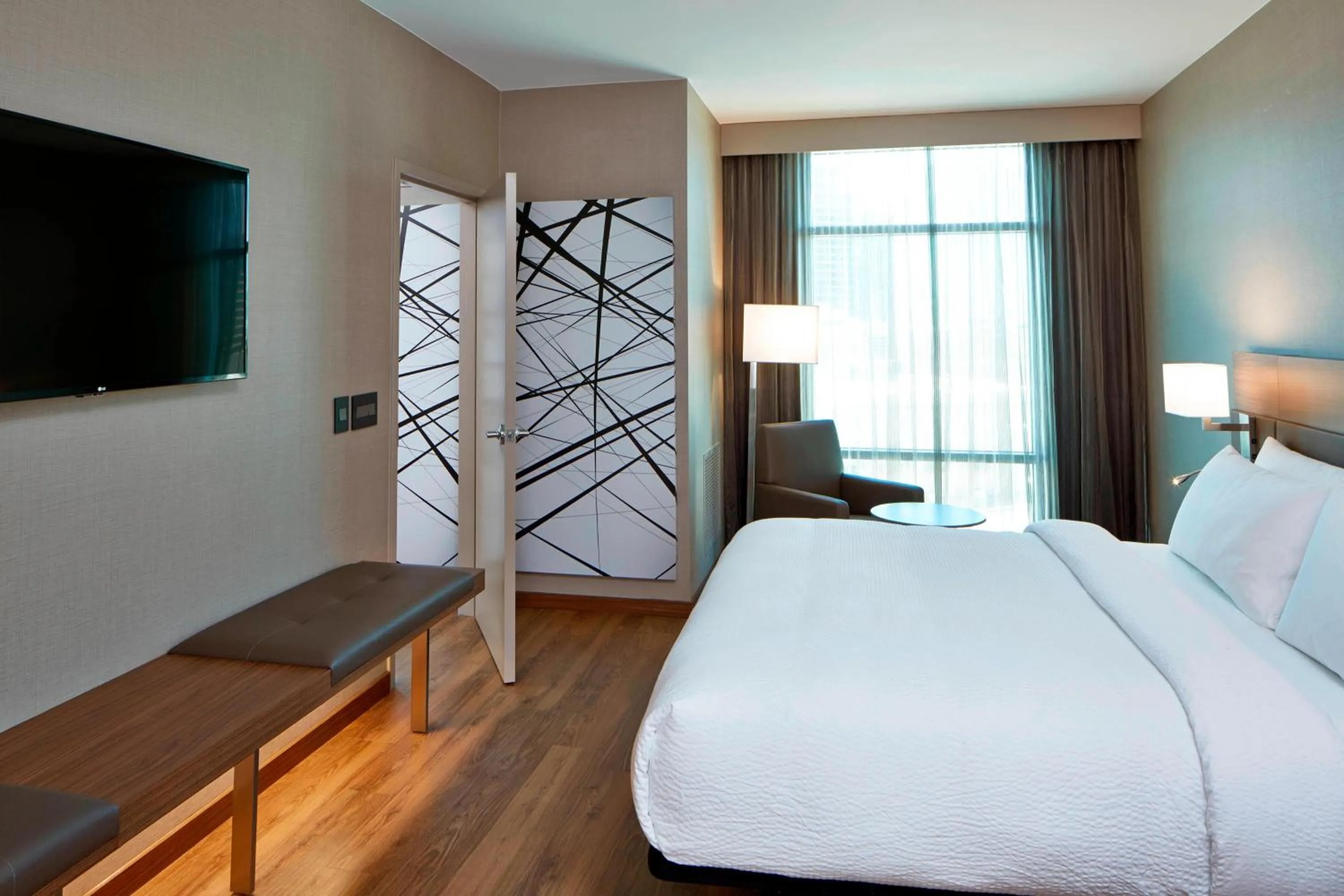 Bedroom, Bed in AC Hotel by Marriott Atlanta Buckhead at Phipps Plaza