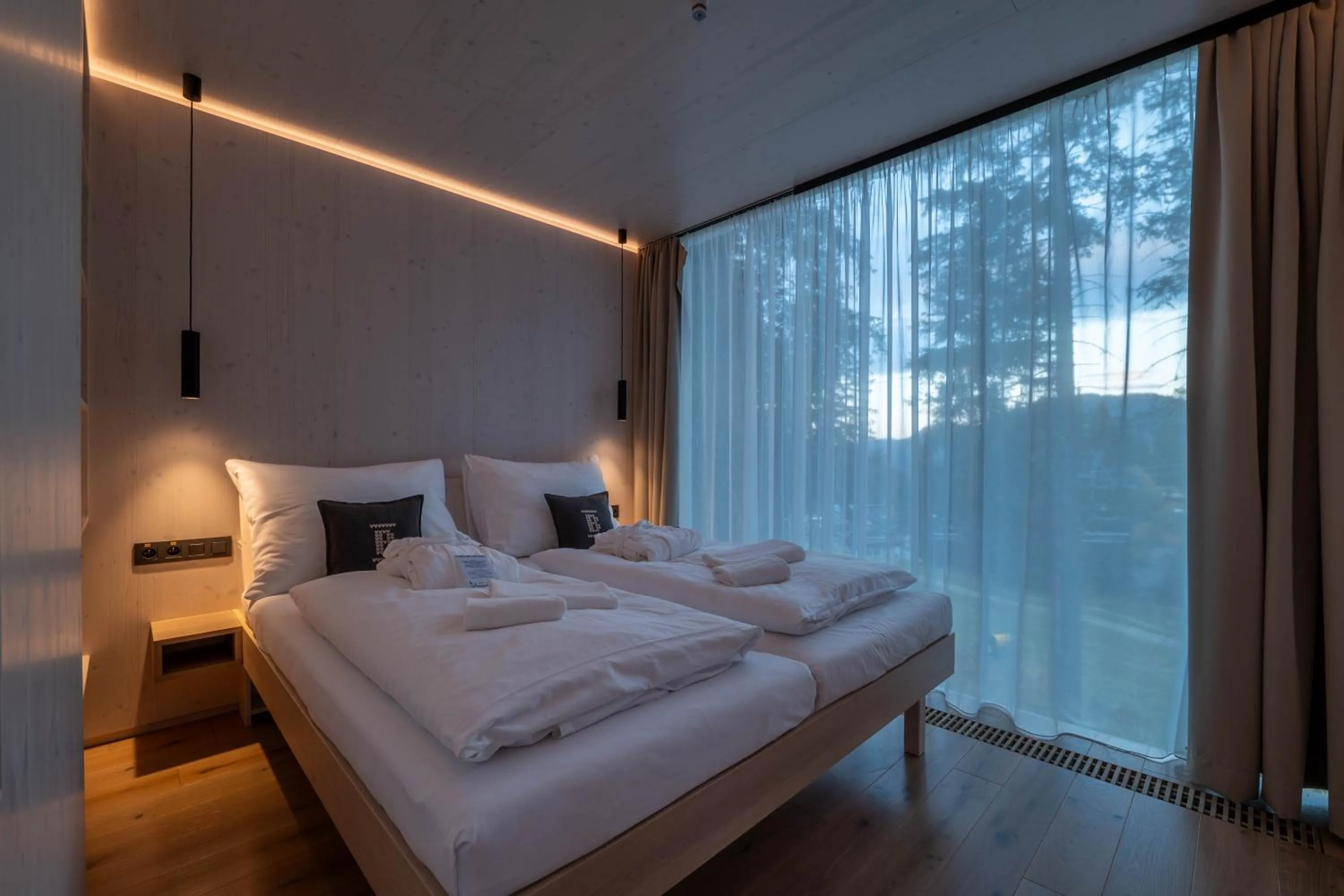 Bed in Hotel Björnson & Björnson TREE HOUSES Jasná