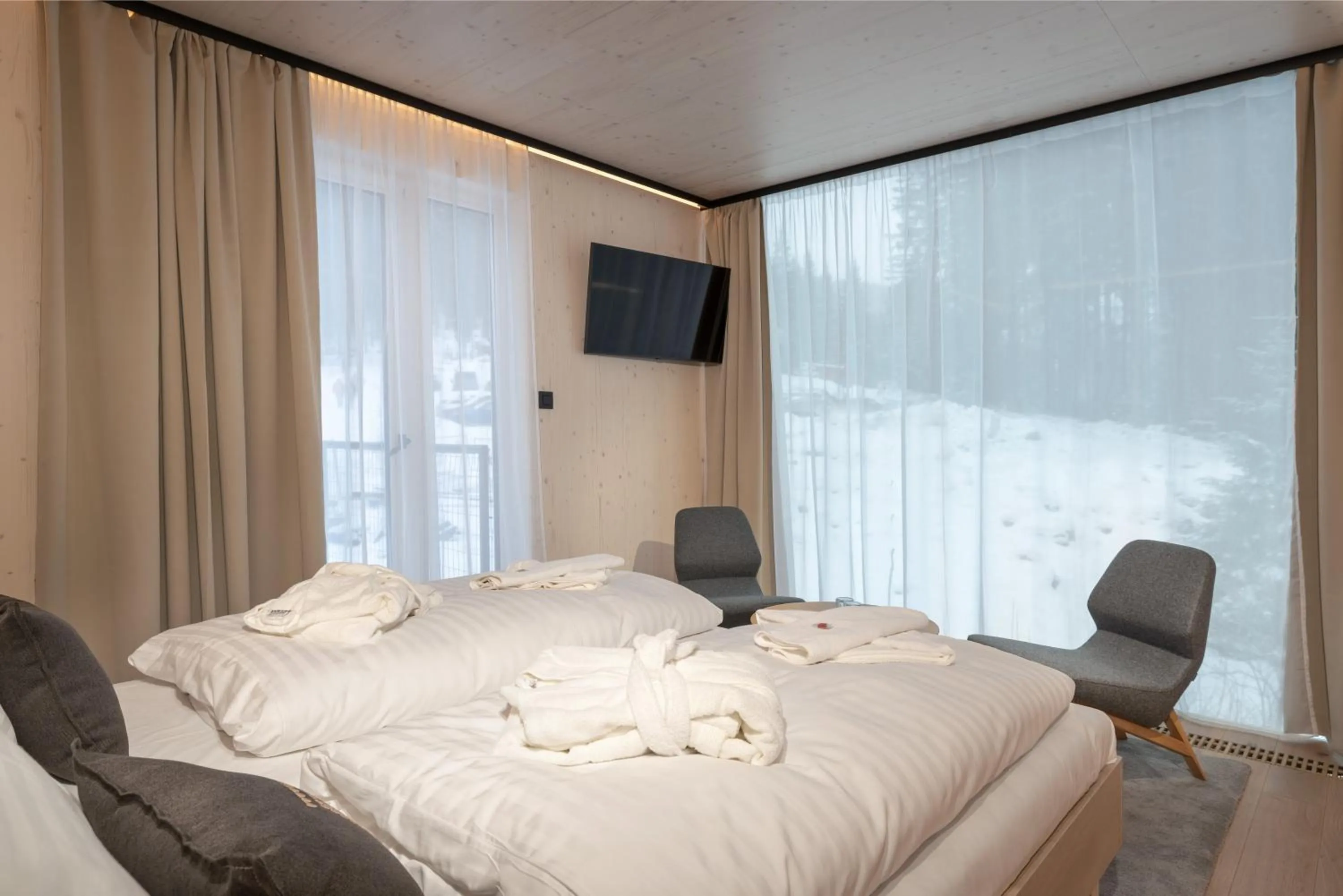 Bed in Hotel Björnson & Björnson TREE HOUSES Jasná