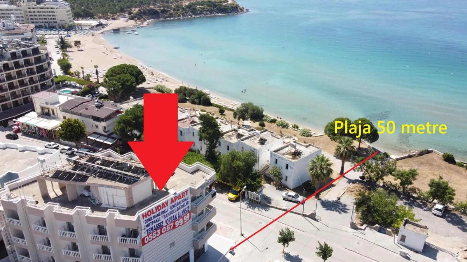 Bird's eye view in HOLIDAY APART 50 meters to BEACH, Sea view apartments