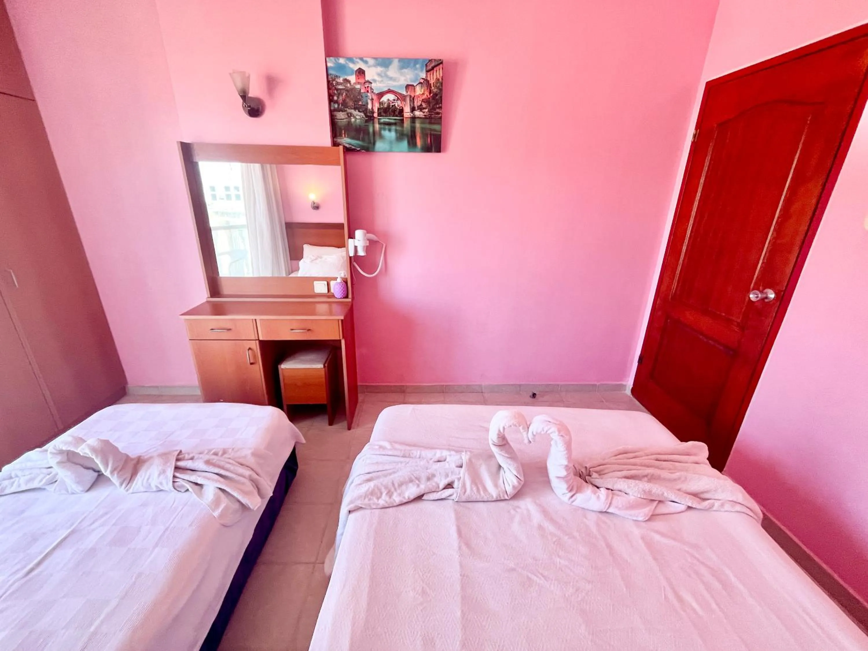 Bed in HOLIDAY APART 50 meters to BEACH, Sea view apartments