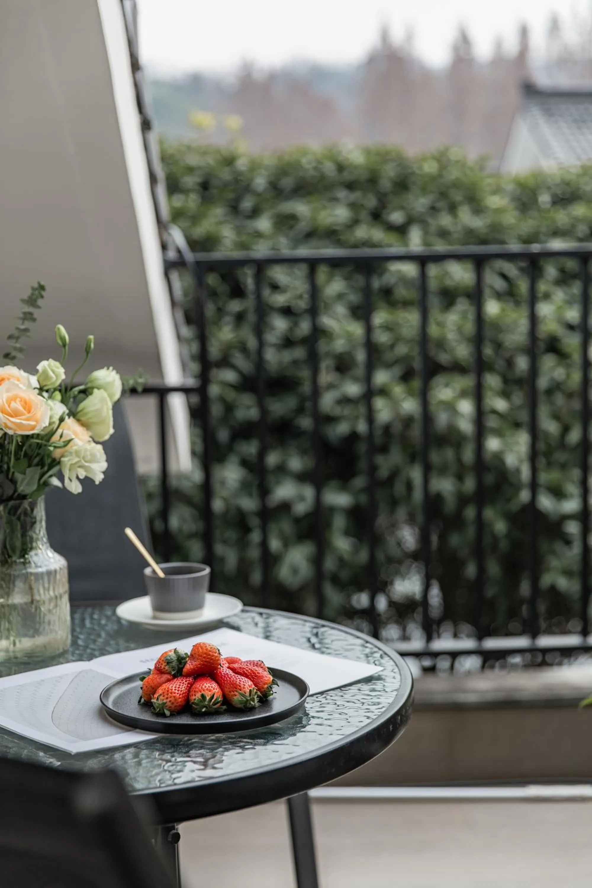 Balcony/Terrace in T innn - West Lake - Yueshang Yunshe Homestay - Hangzhou Taiziwan Park Branch