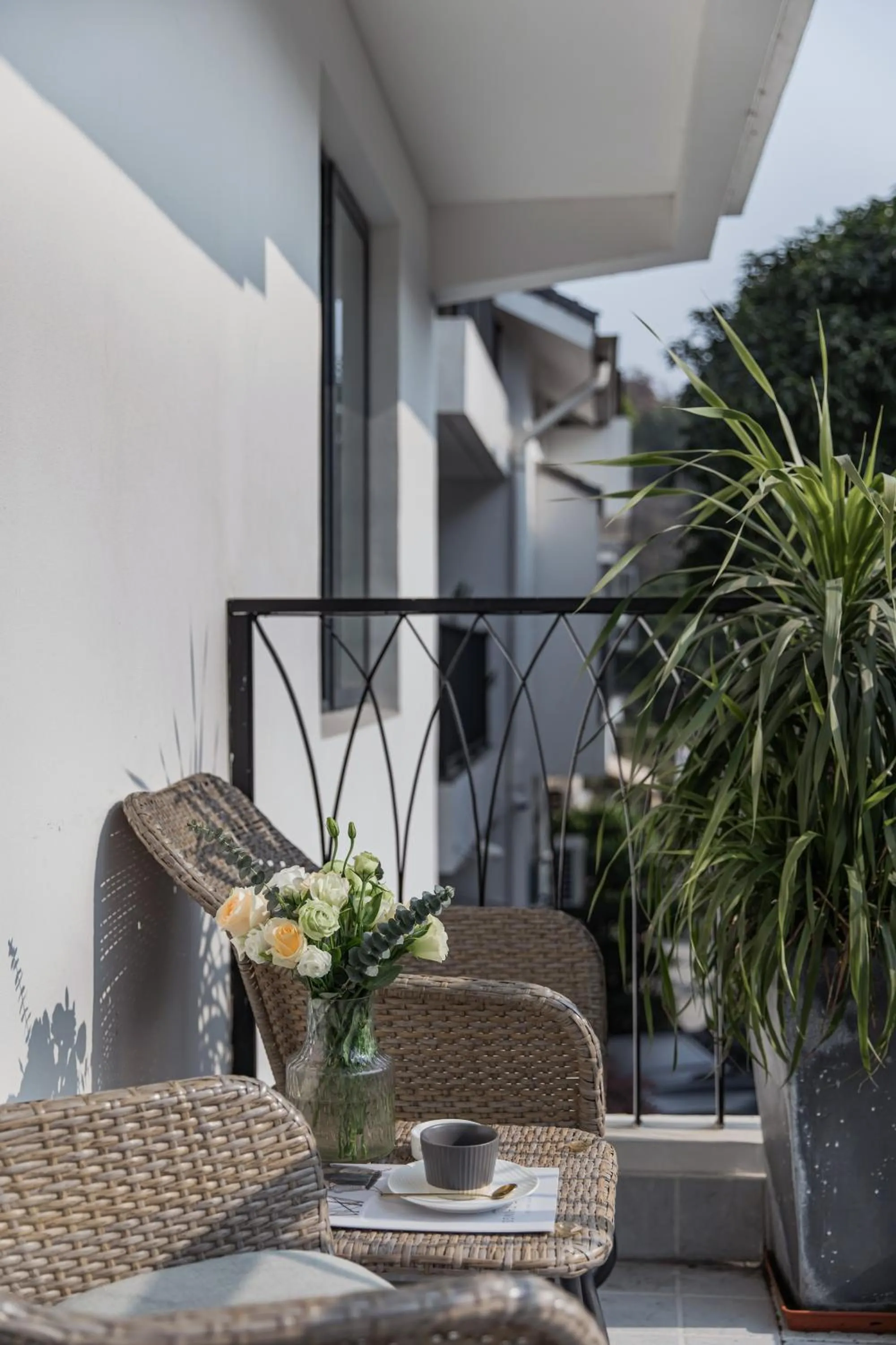 Balcony/Terrace in T innn - West Lake - Yueshang Yunshe Homestay - Hangzhou Taiziwan Park Branch