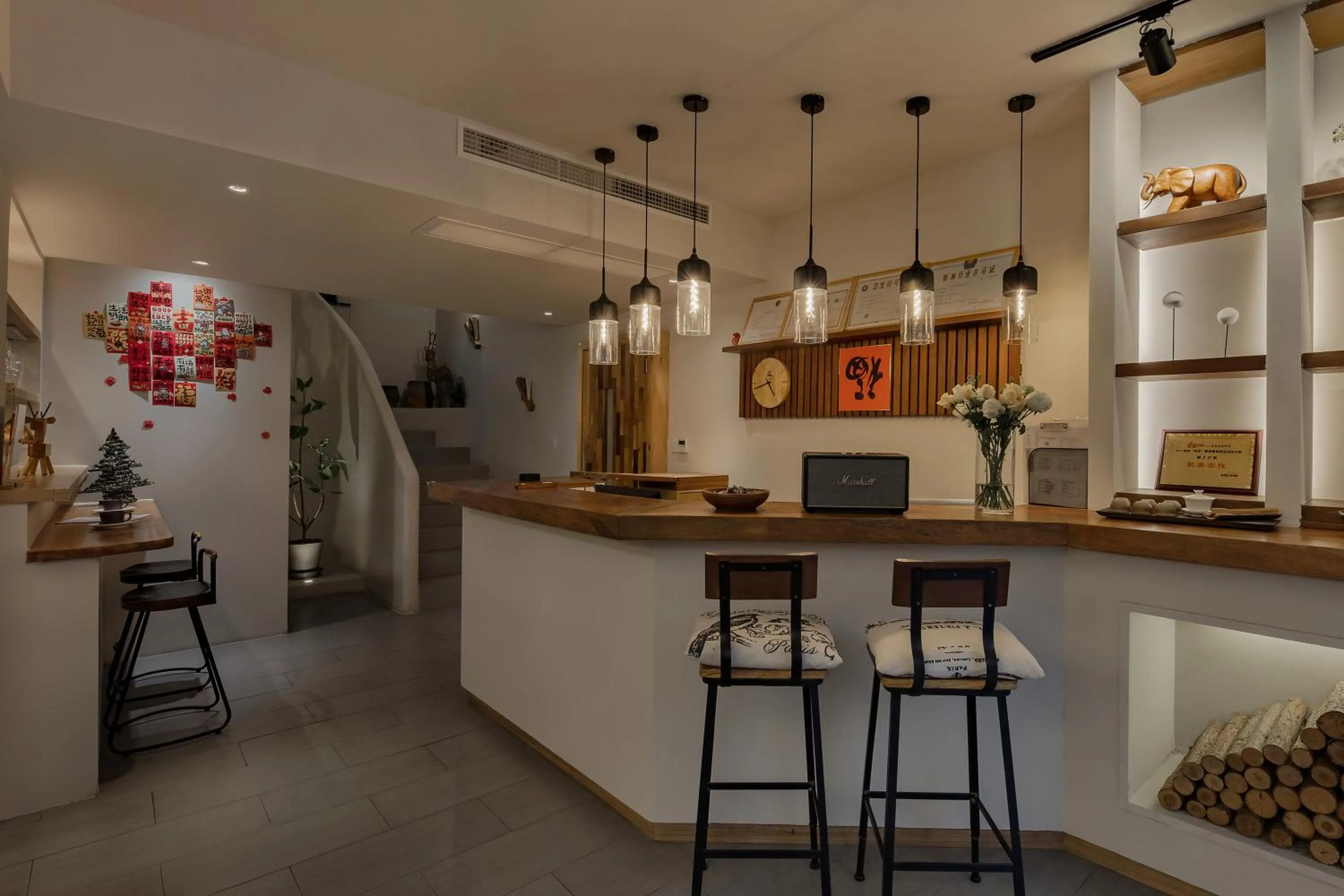 Lobby or reception in T innn - West Lake - Yueshang Yunshe Homestay - Hangzhou Taiziwan Park Branch