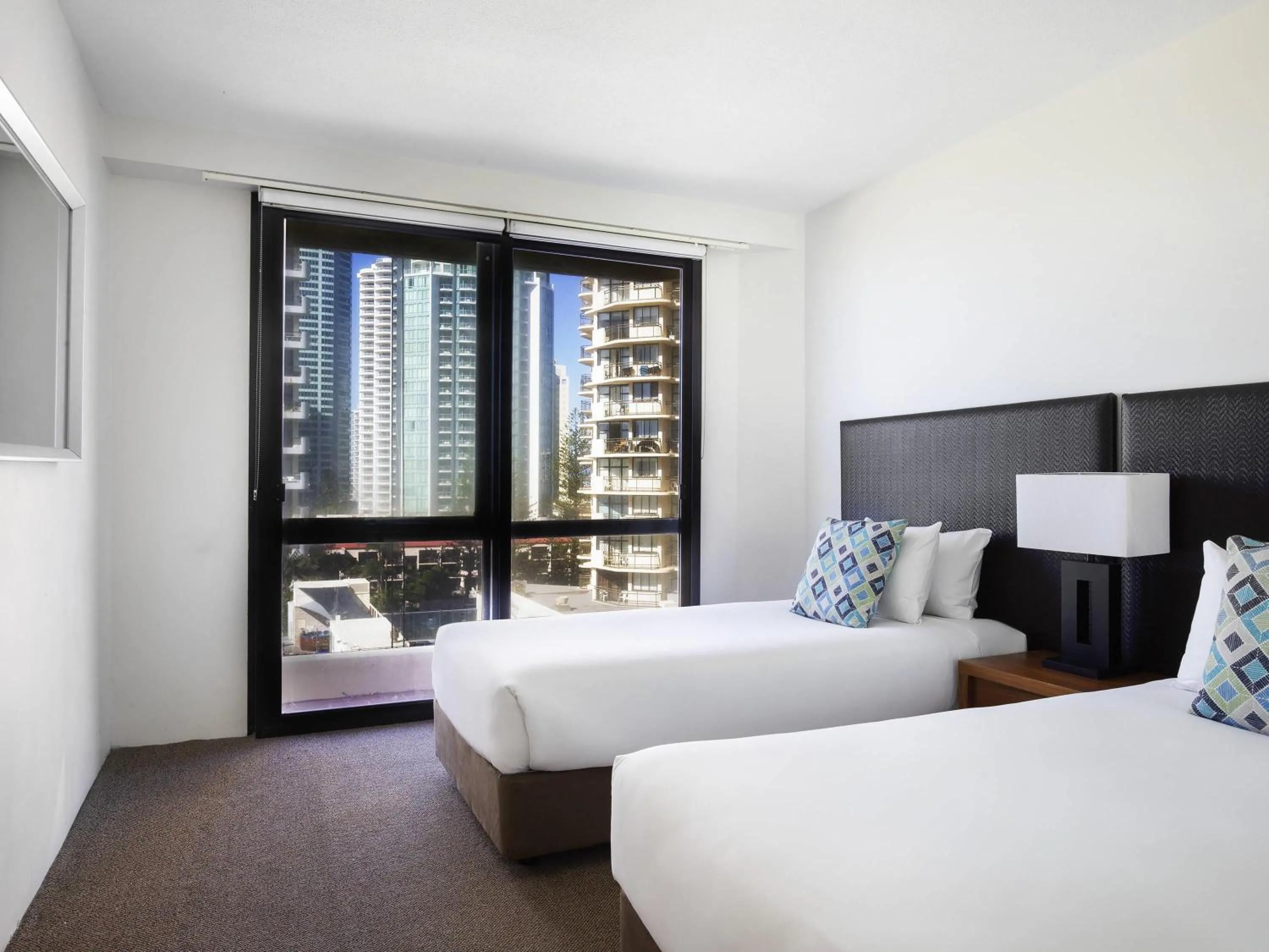 Bedroom, Bed in Paradise Centre Apartments