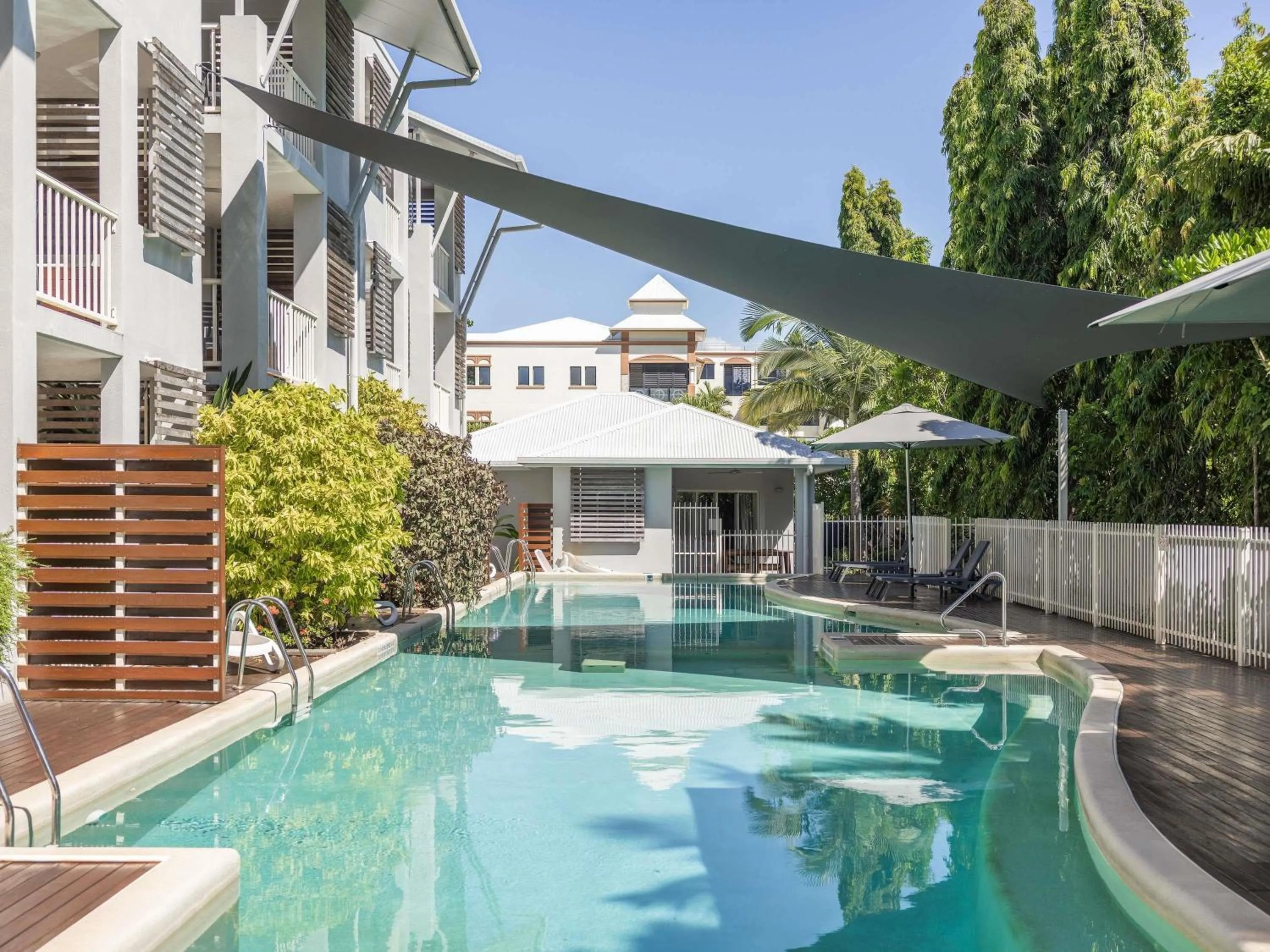 Pool view in Mantra Aqueous on Port