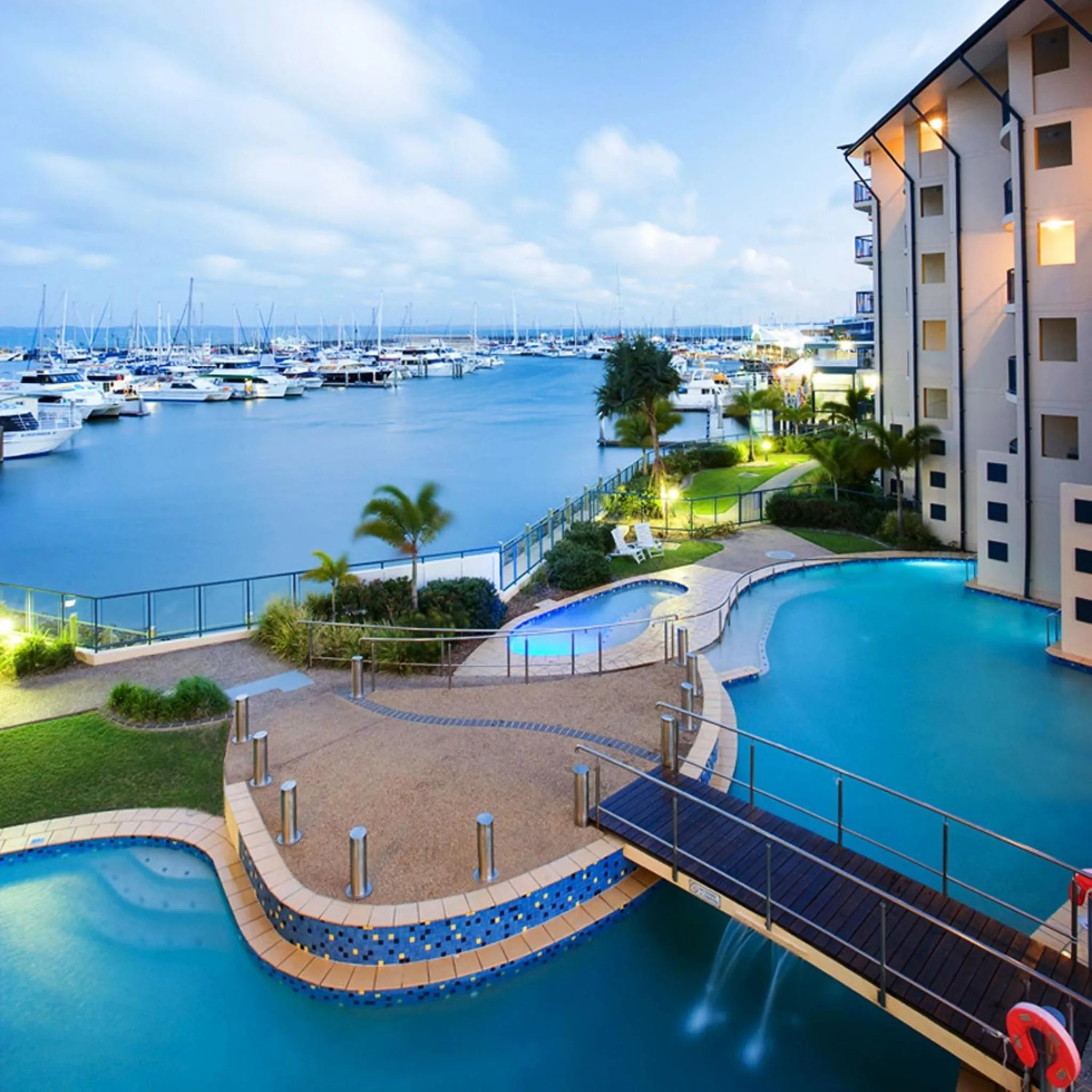 Pool view in Mantra Hervey Bay