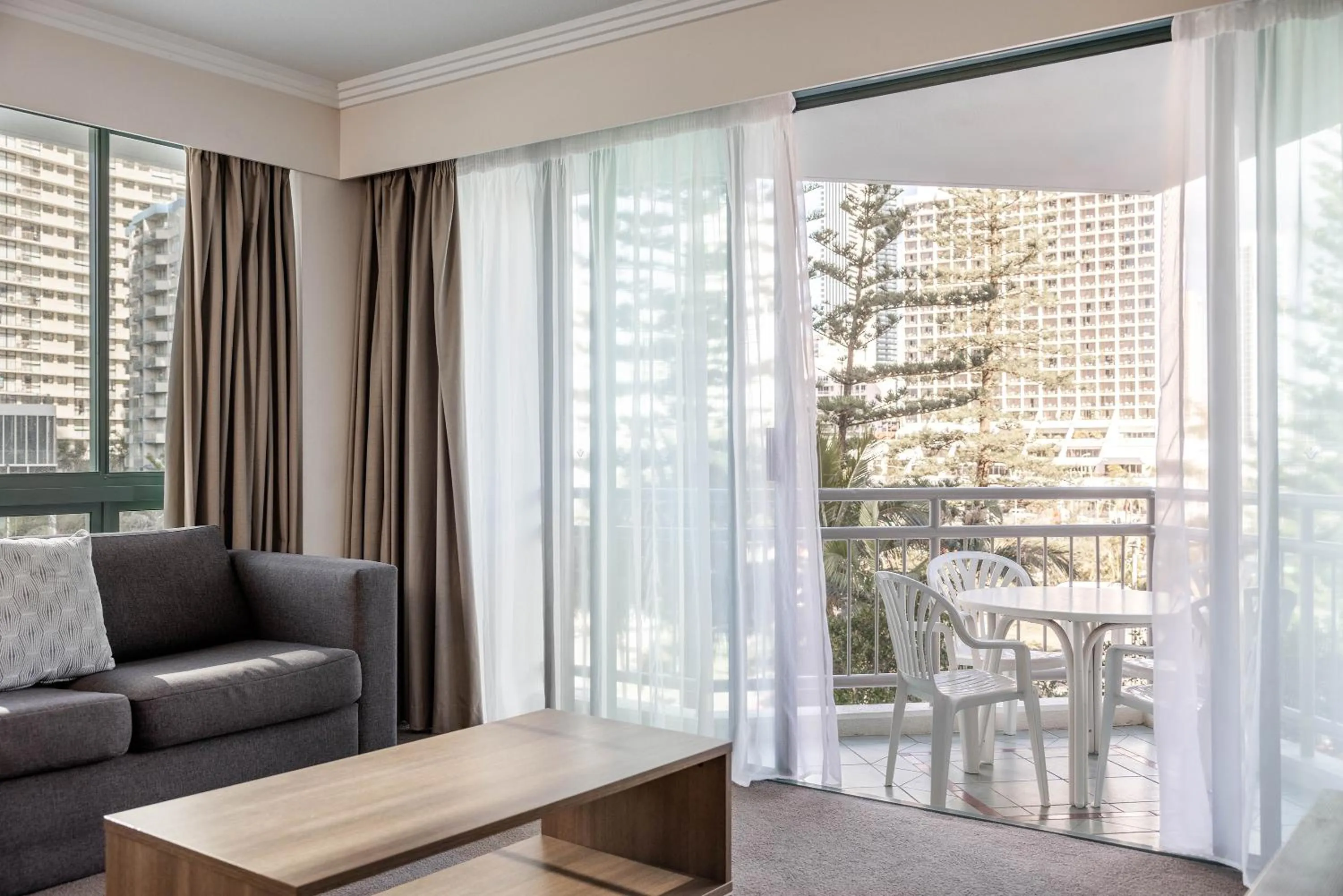 Living room in Mantra Crown Towers