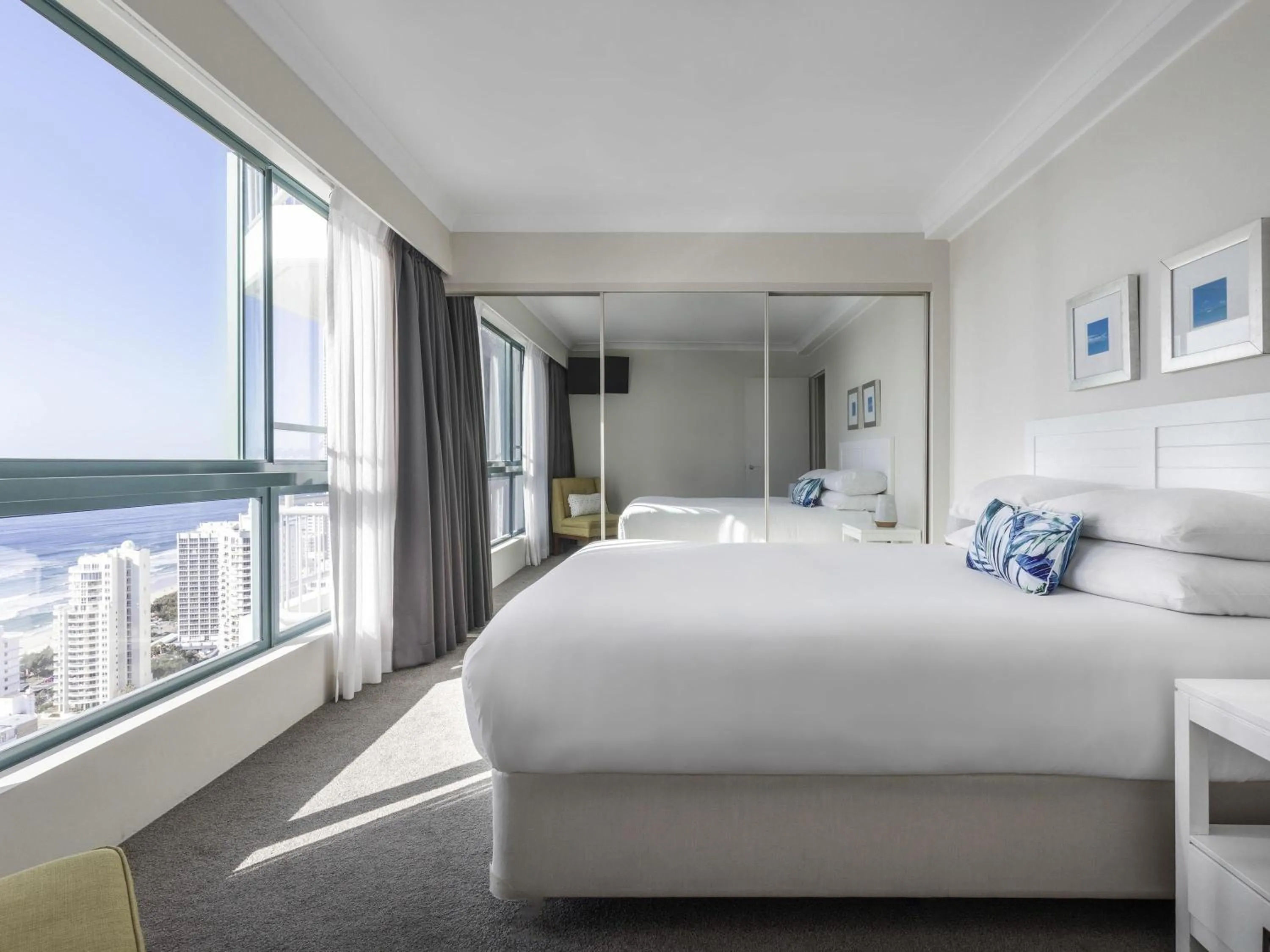 Bedroom, Bed in Mantra Crown Towers