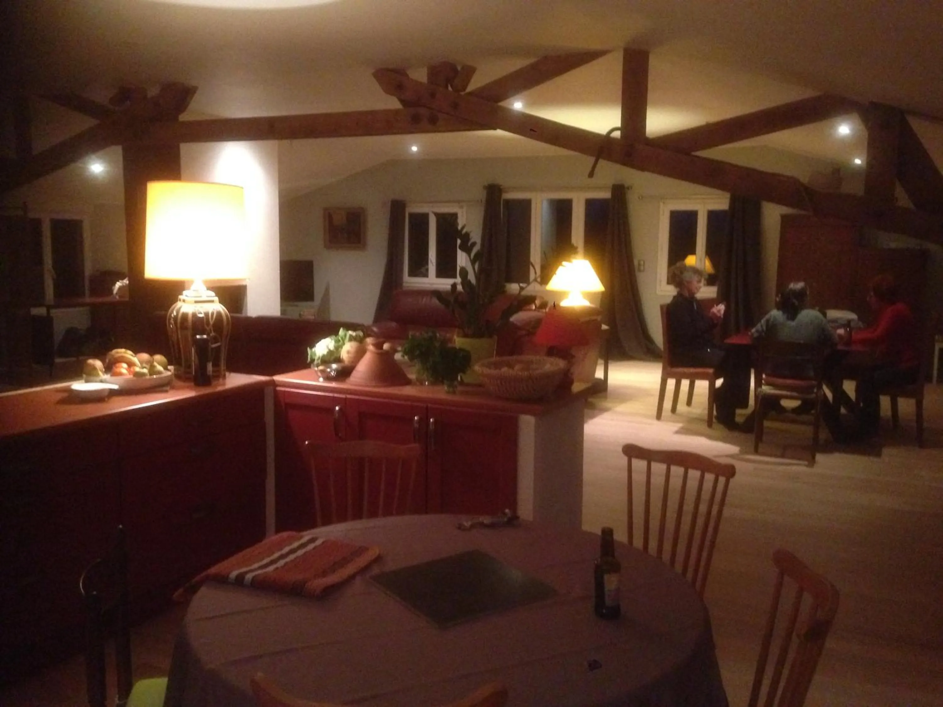 Kitchen or kitchenette in Gîte et Chambre d'hôte de l'élevage du Lattay