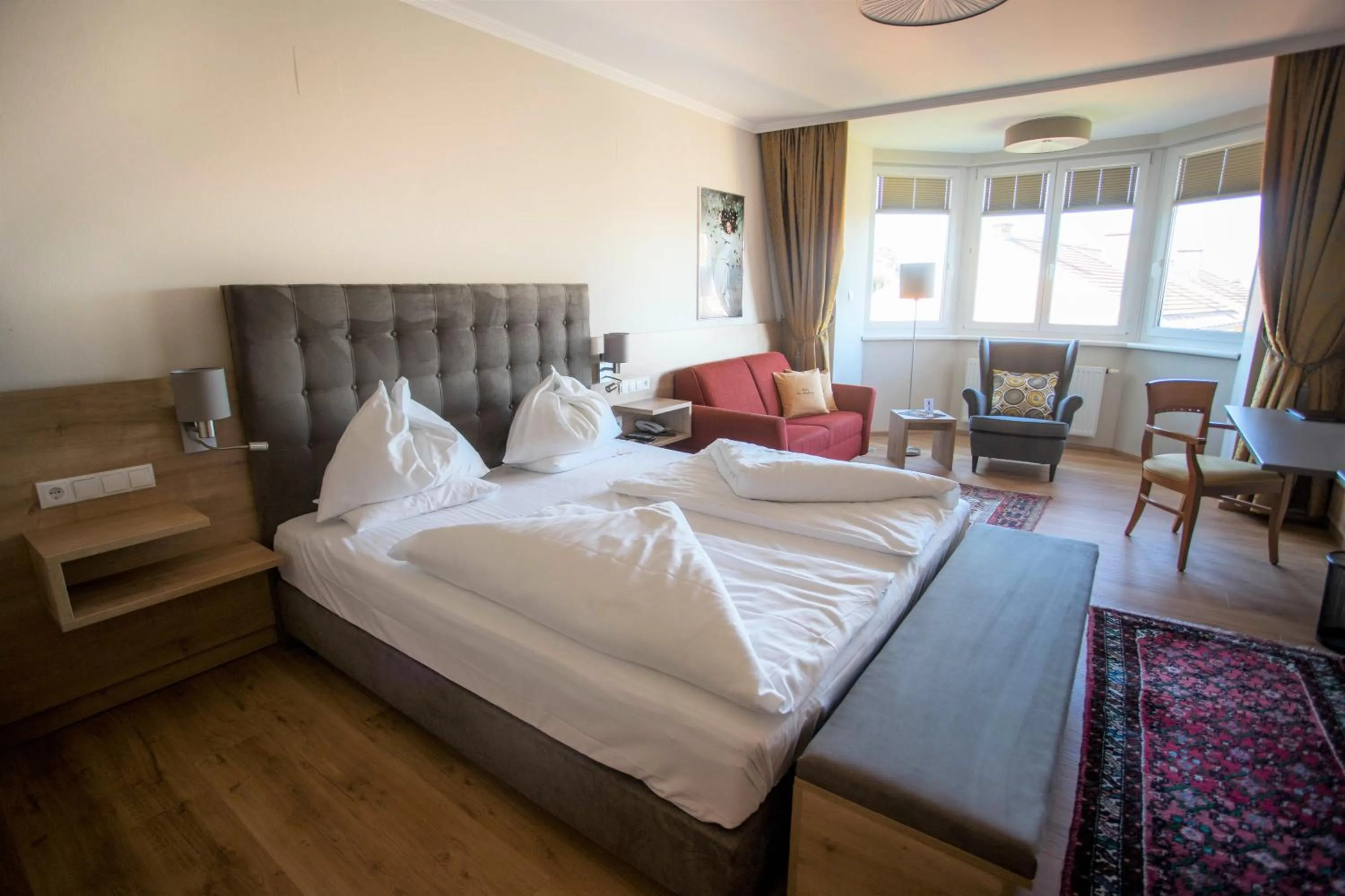 Photo of the whole room, Bed in Der Marienhof Hotel Garni