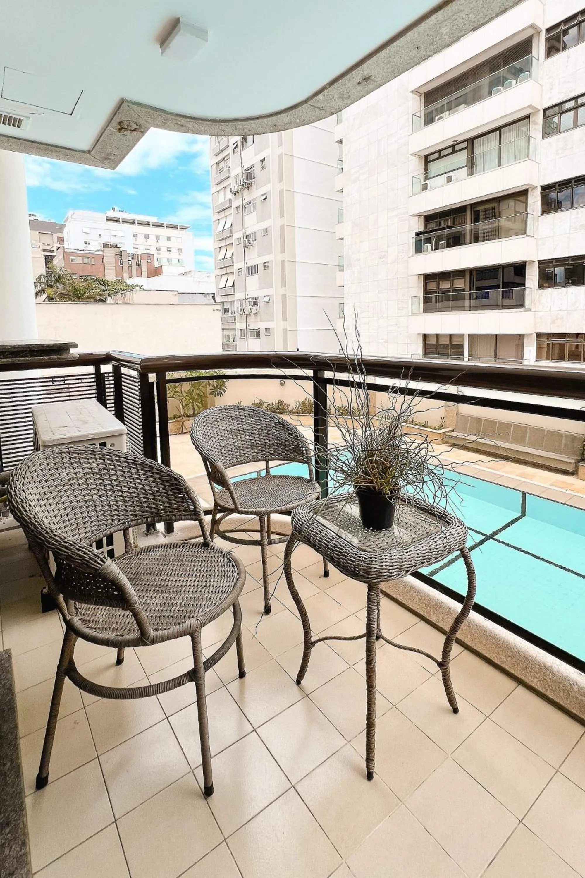 Balcony/Terrace in Ipanema Apart-hotel on the Beach