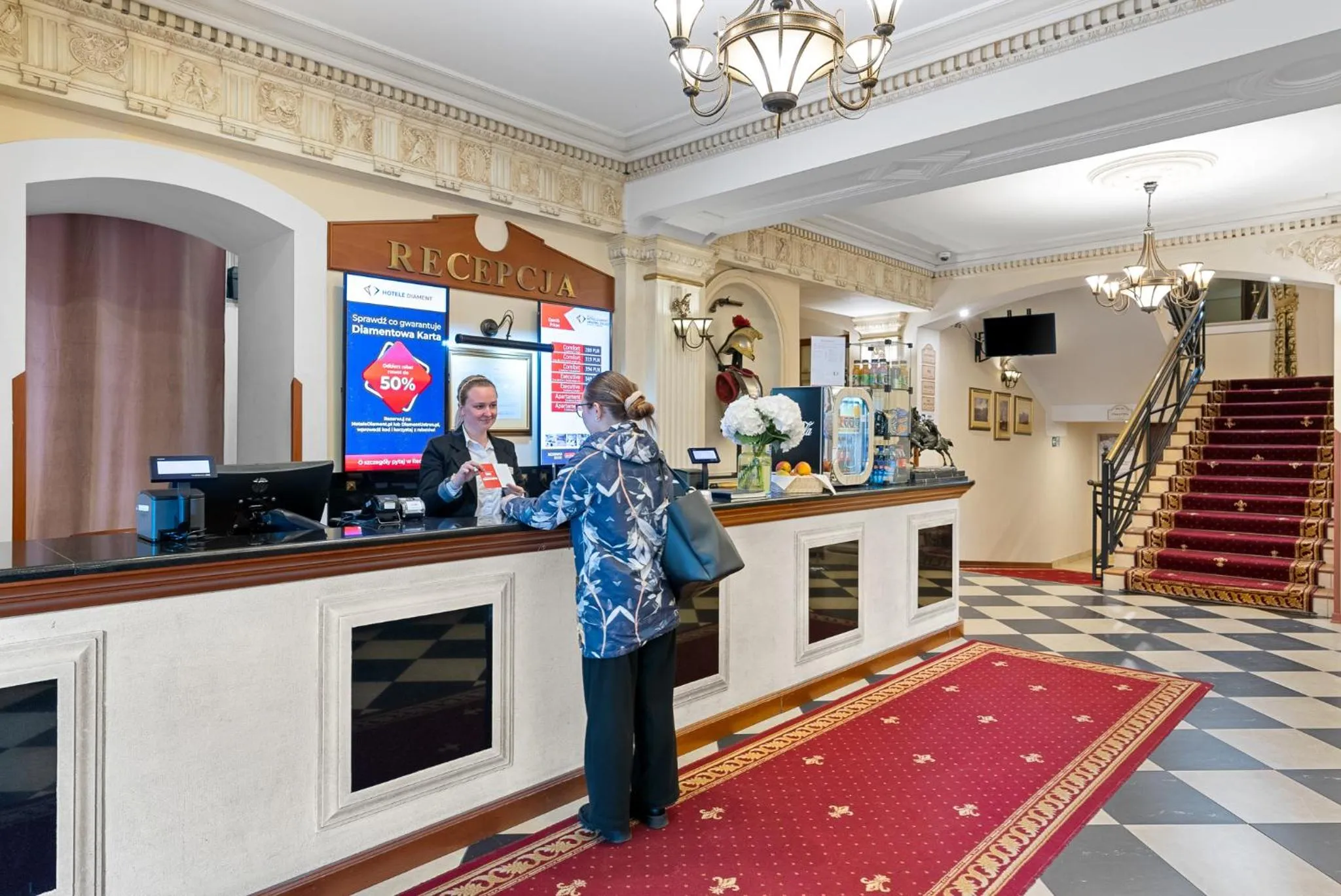 Lobby or reception in Hotel Diament Arsenal Palace Katowice - Chorzów