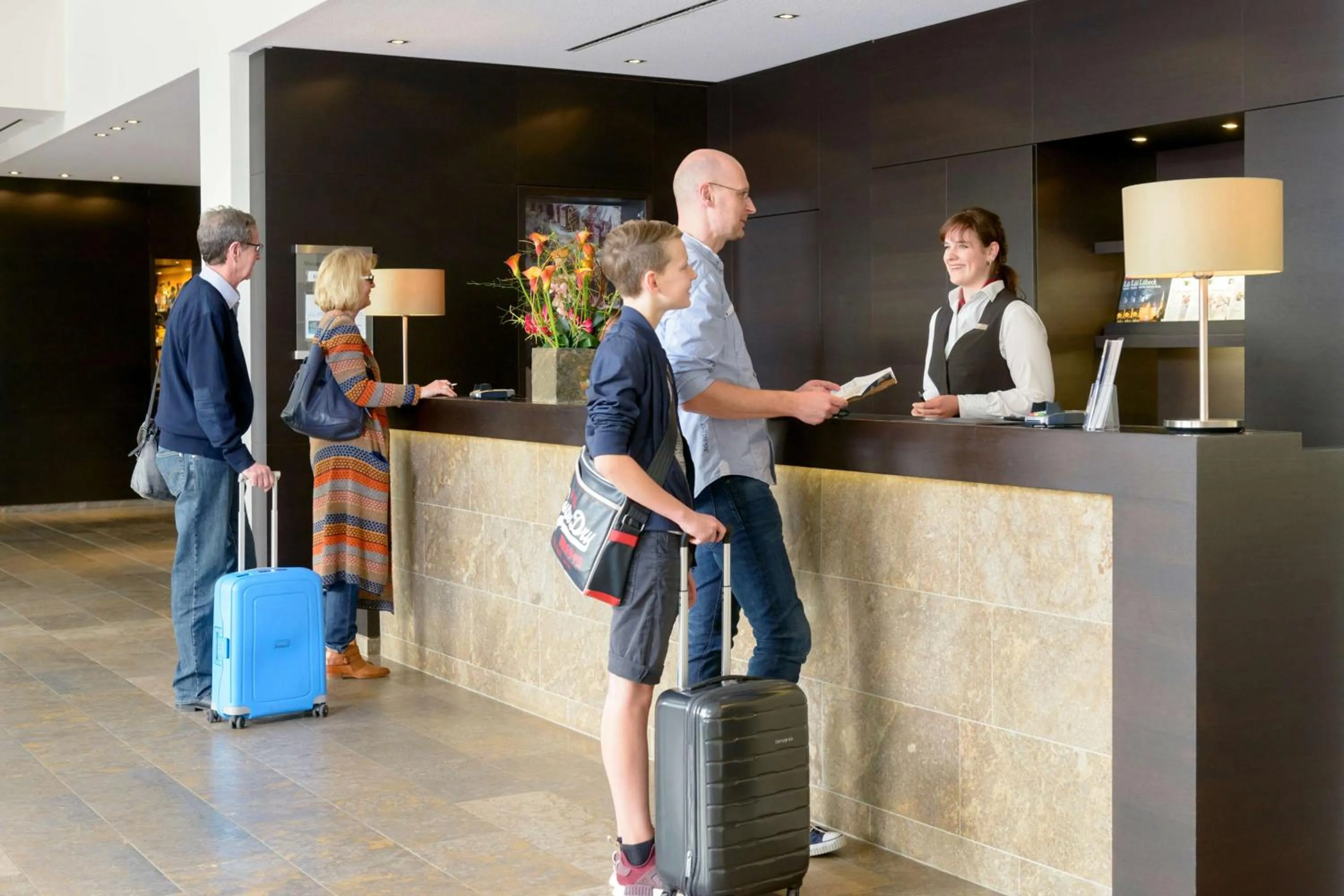 Lobby or reception in ATLANTIC Hotel Lübeck