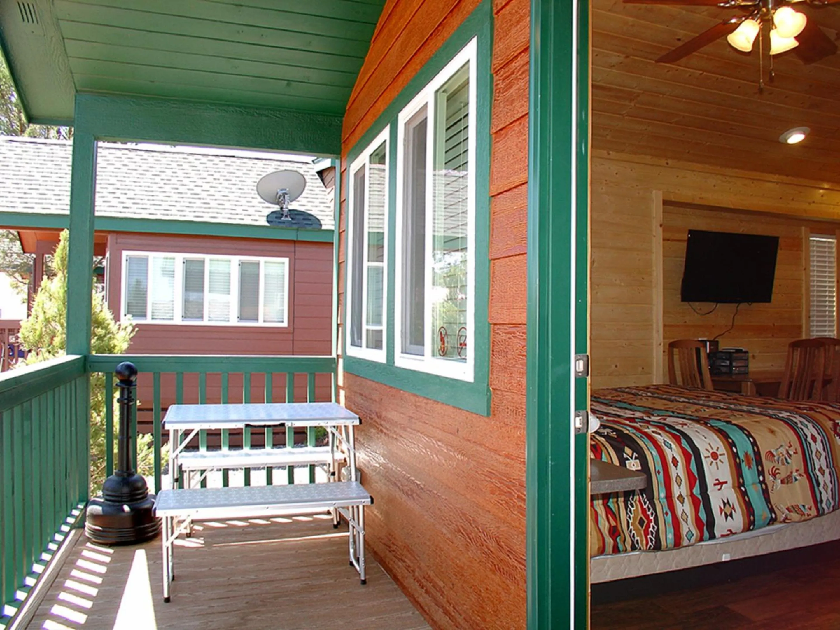 Patio, Bed in Verde Valley Studio Cabin 2