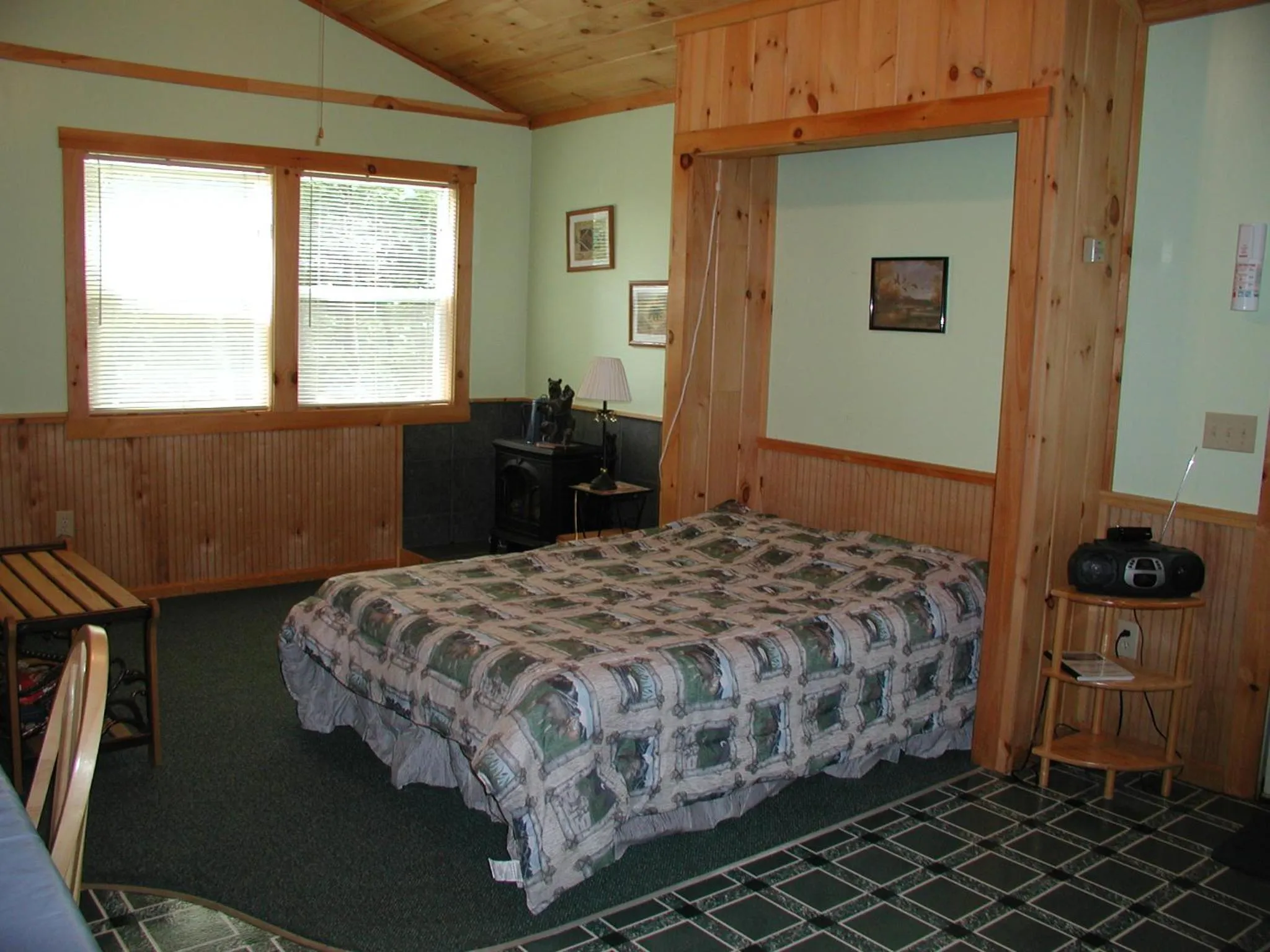Bed in Nantahala Cabins