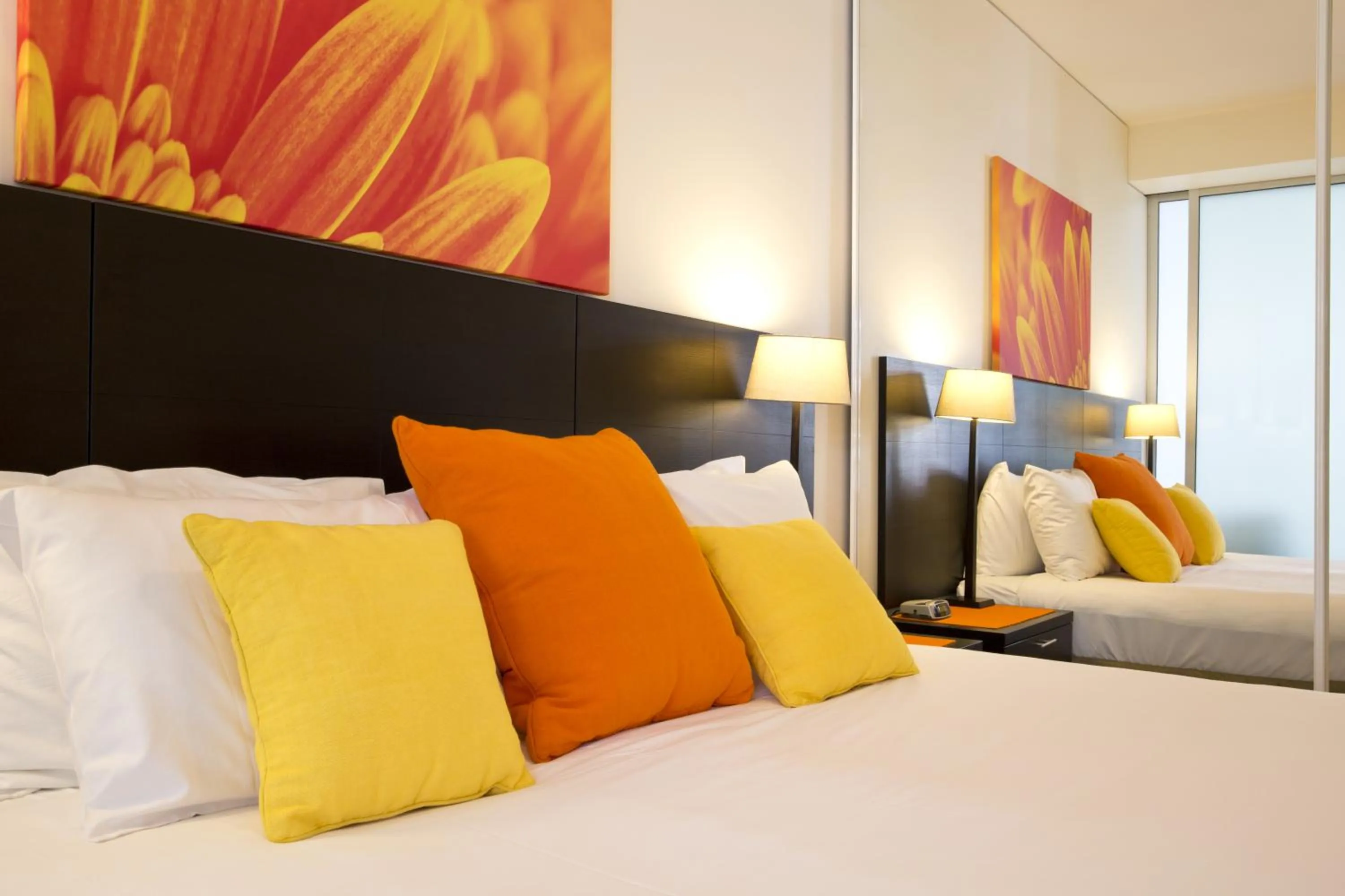 Decorative detail, Bed in Cairns Private Apartments