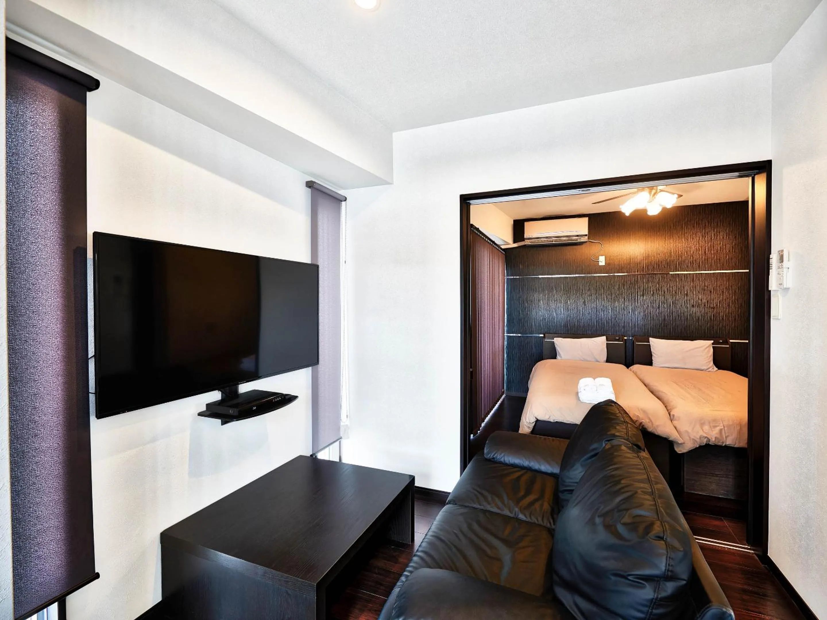 Living room, Bed in Terrace Resort Shintoshin