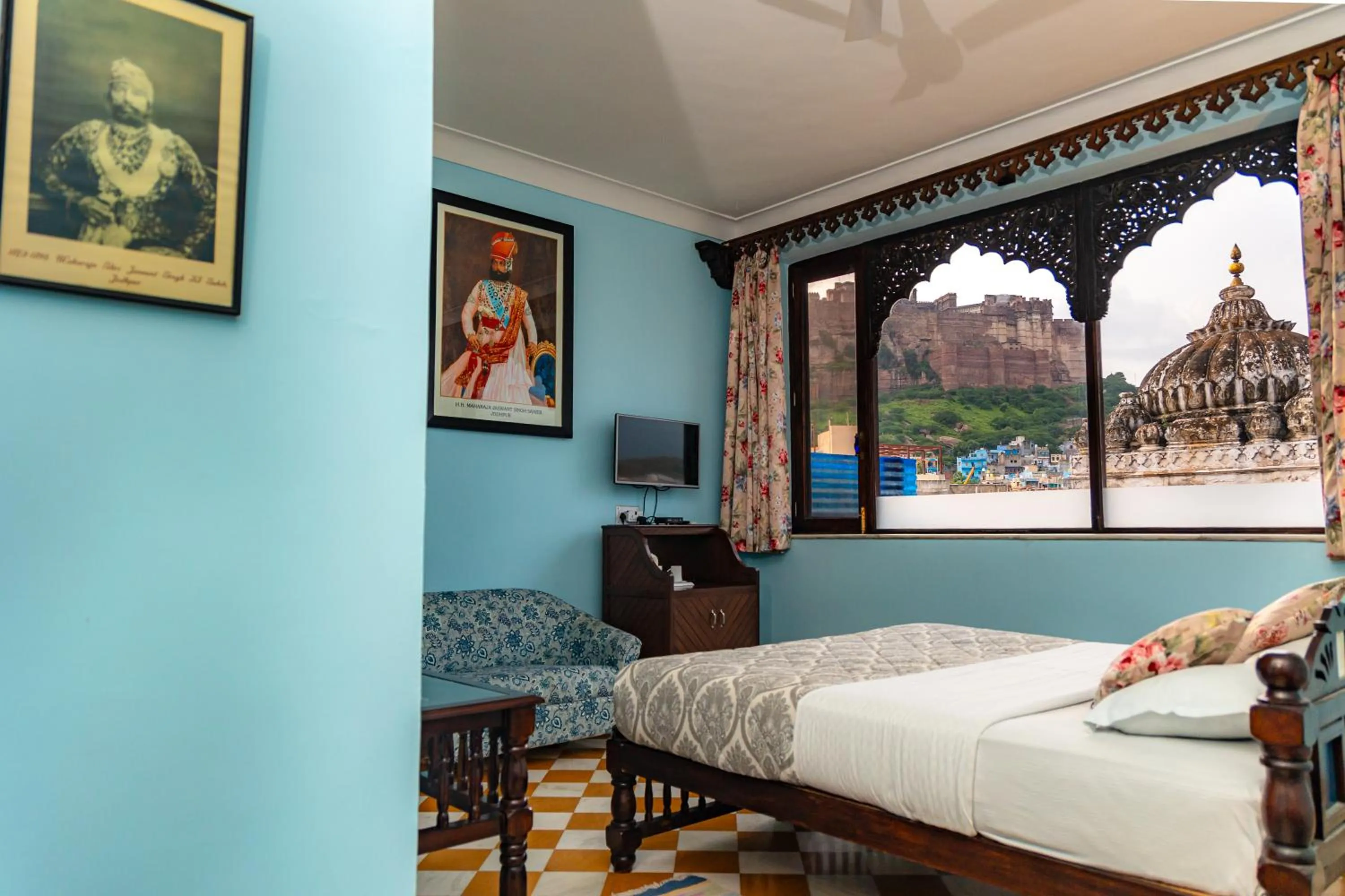 Bed in Haveli Inn Pal