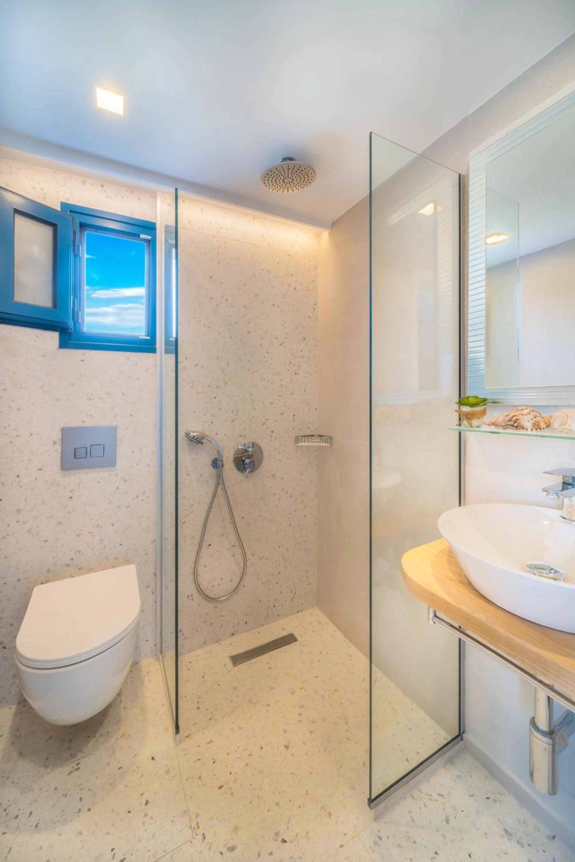 Toilet in Pyrgos Beach Hotel Apartments