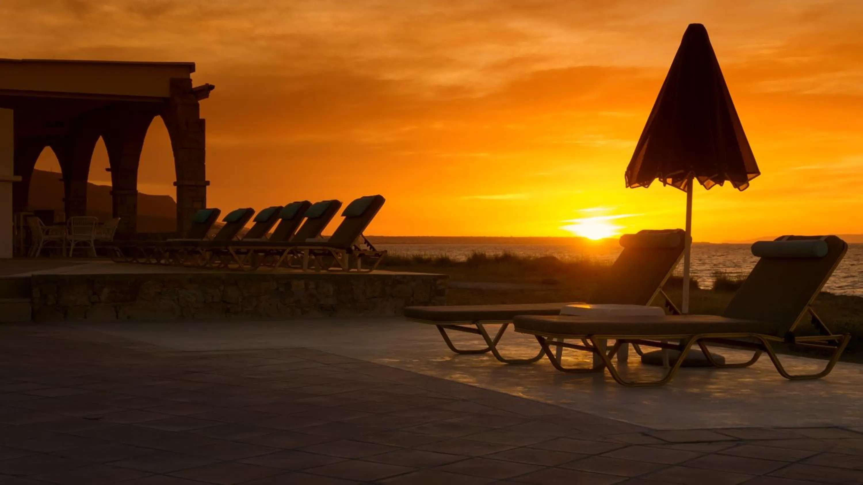 Sea view in Pyrgos Beach Hotel Apartments