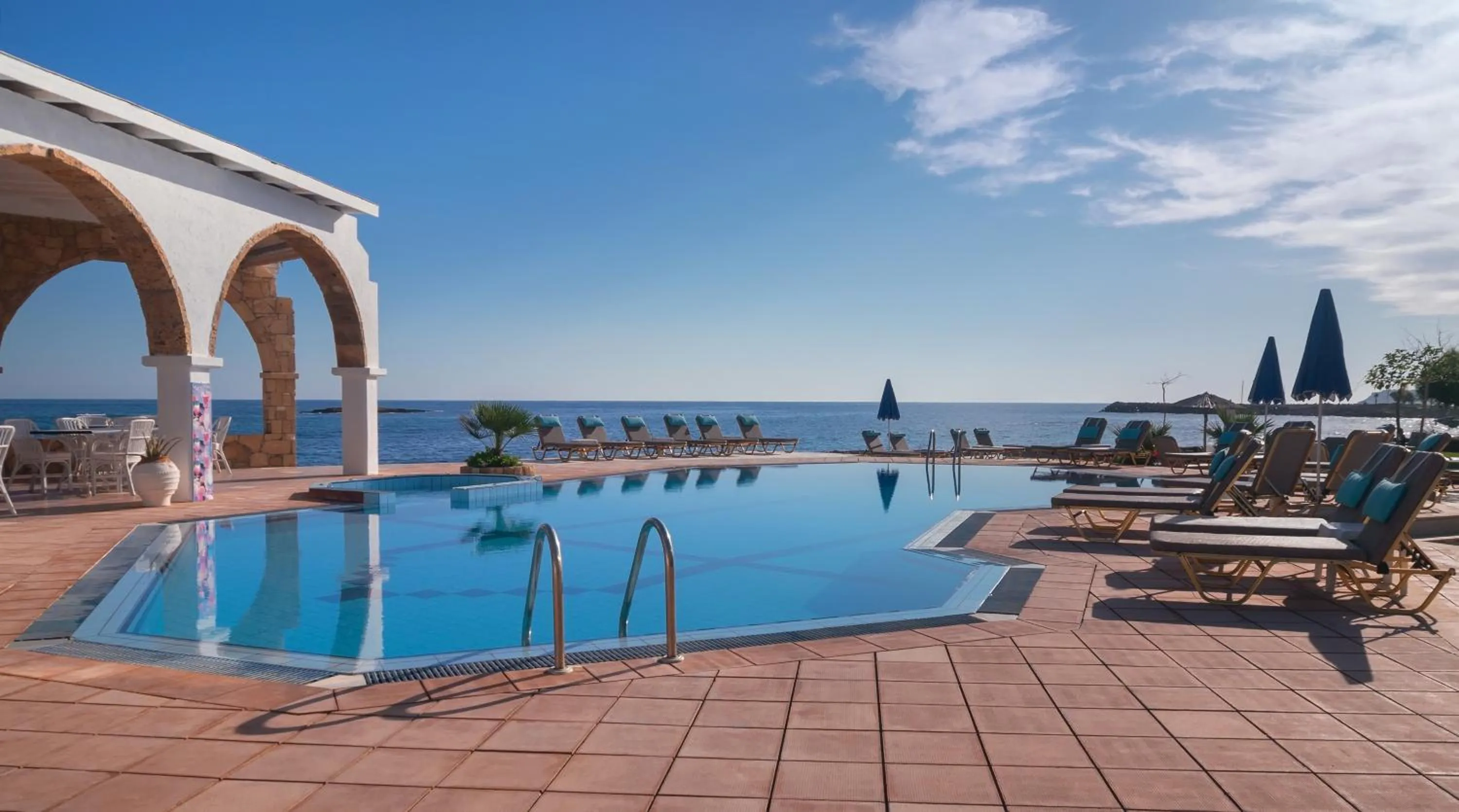 Sea view in Pyrgos Beach Hotel Apartments