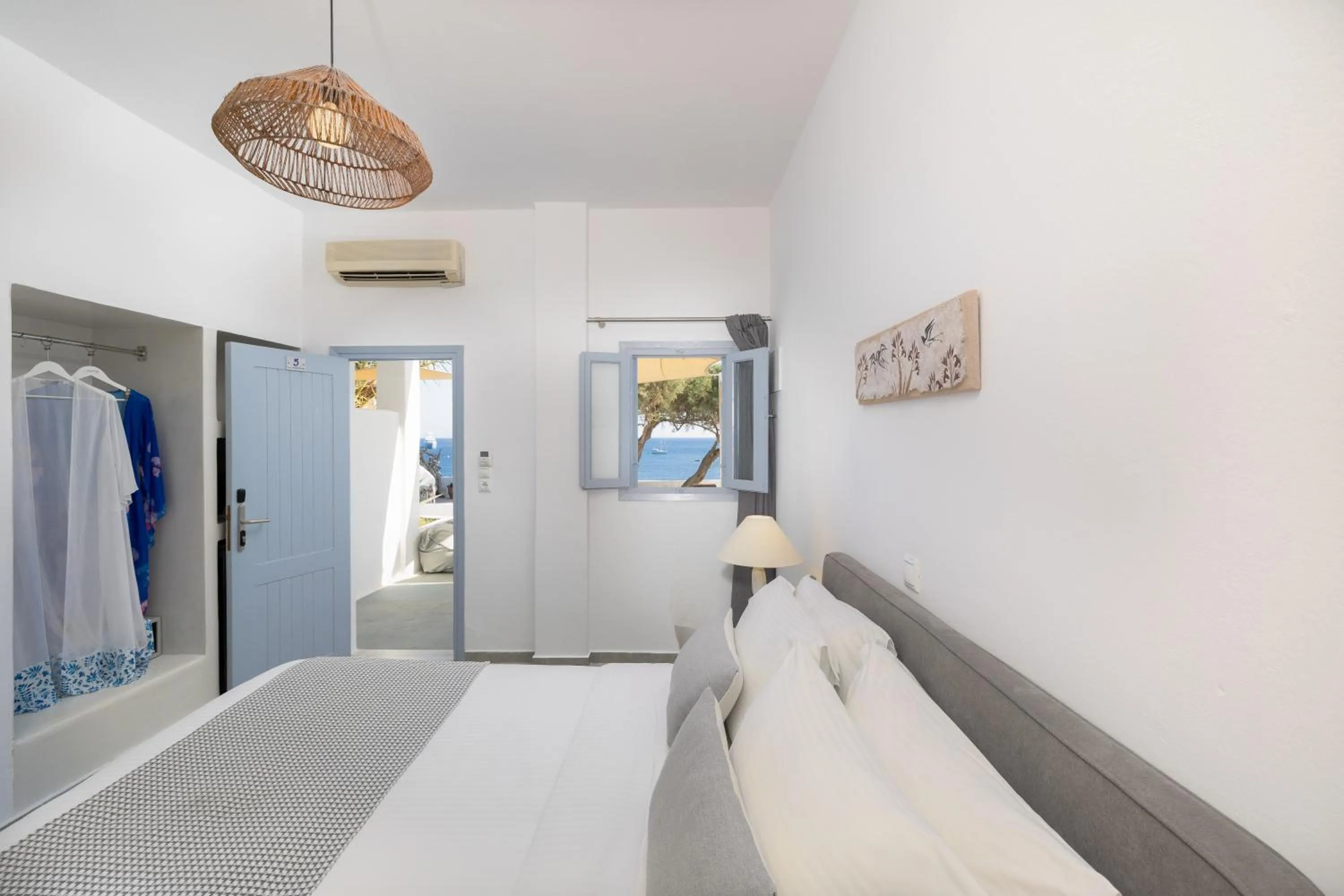 Bed in Akrotiri Hotel