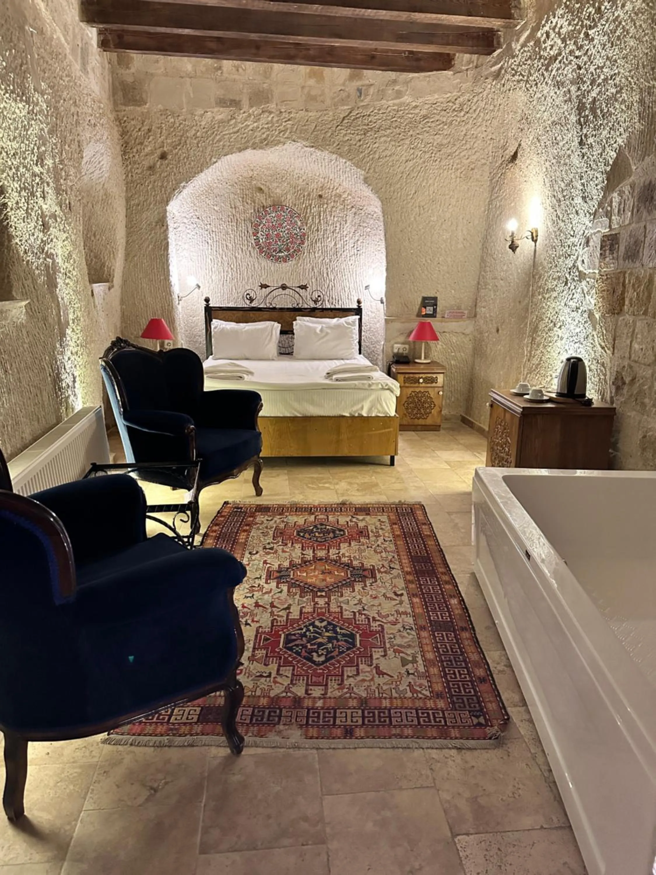 Seating area in Bedrock Cave Hotel
