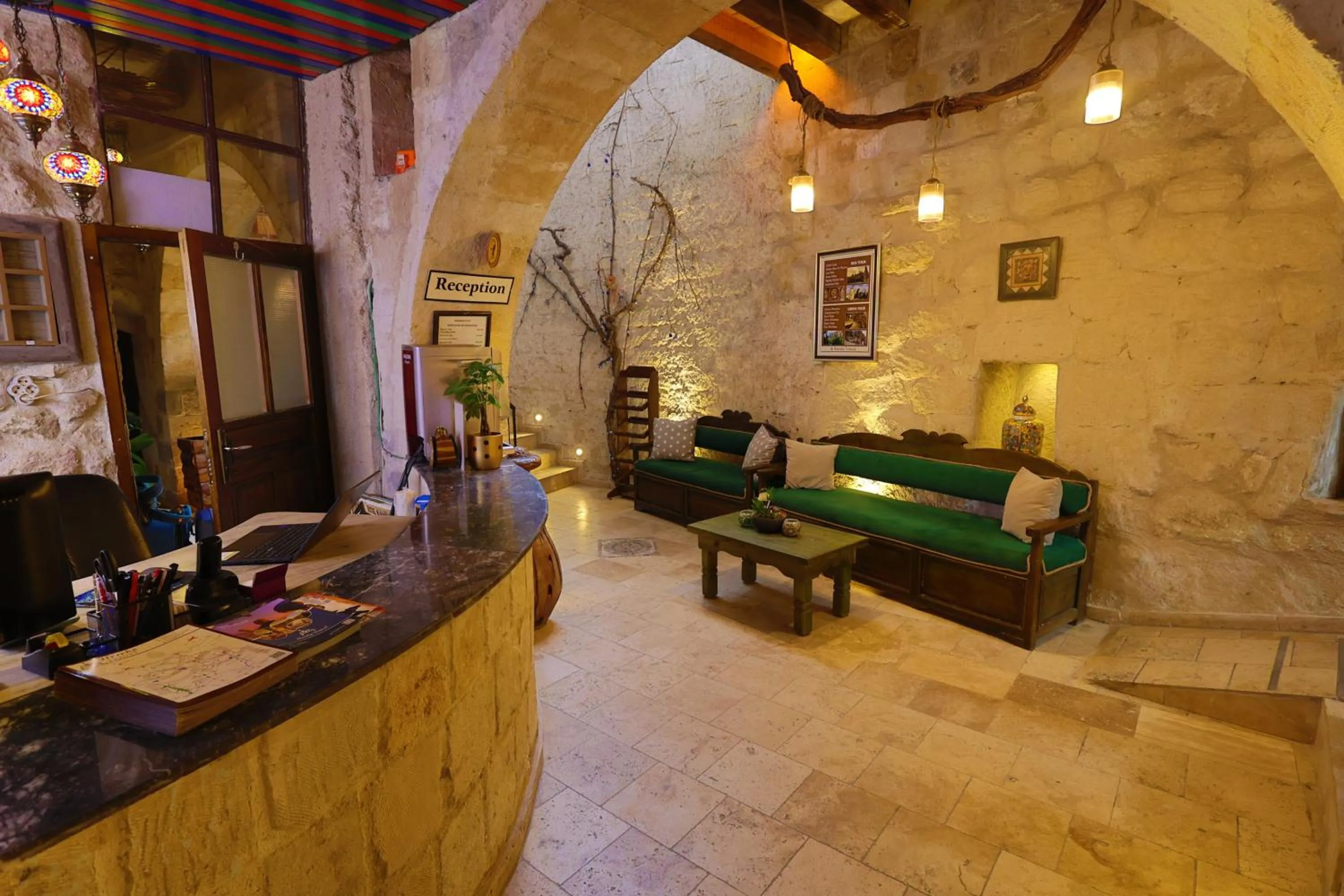 Lobby or reception in Bedrock Cave Hotel