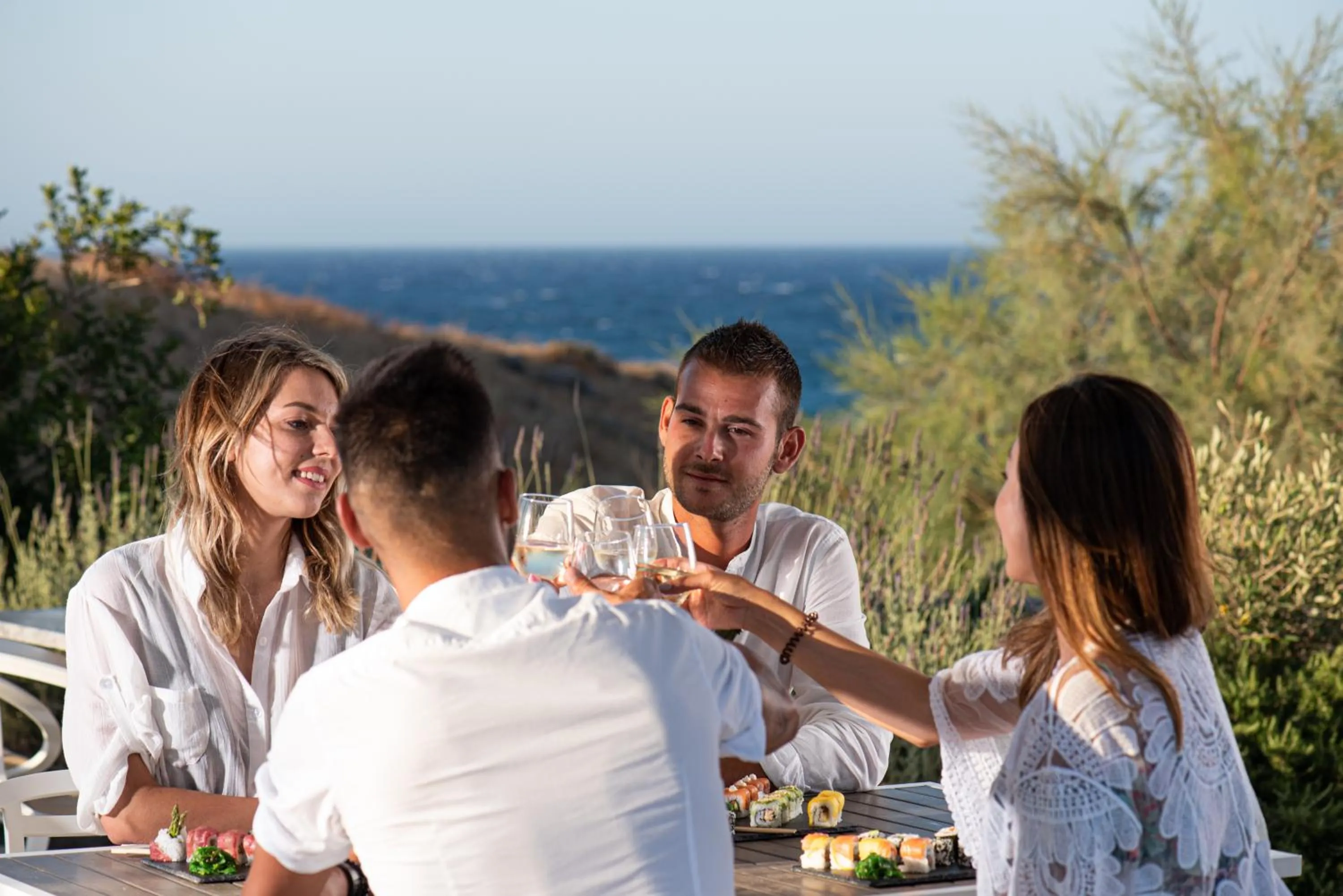 People in Aurora Santorini