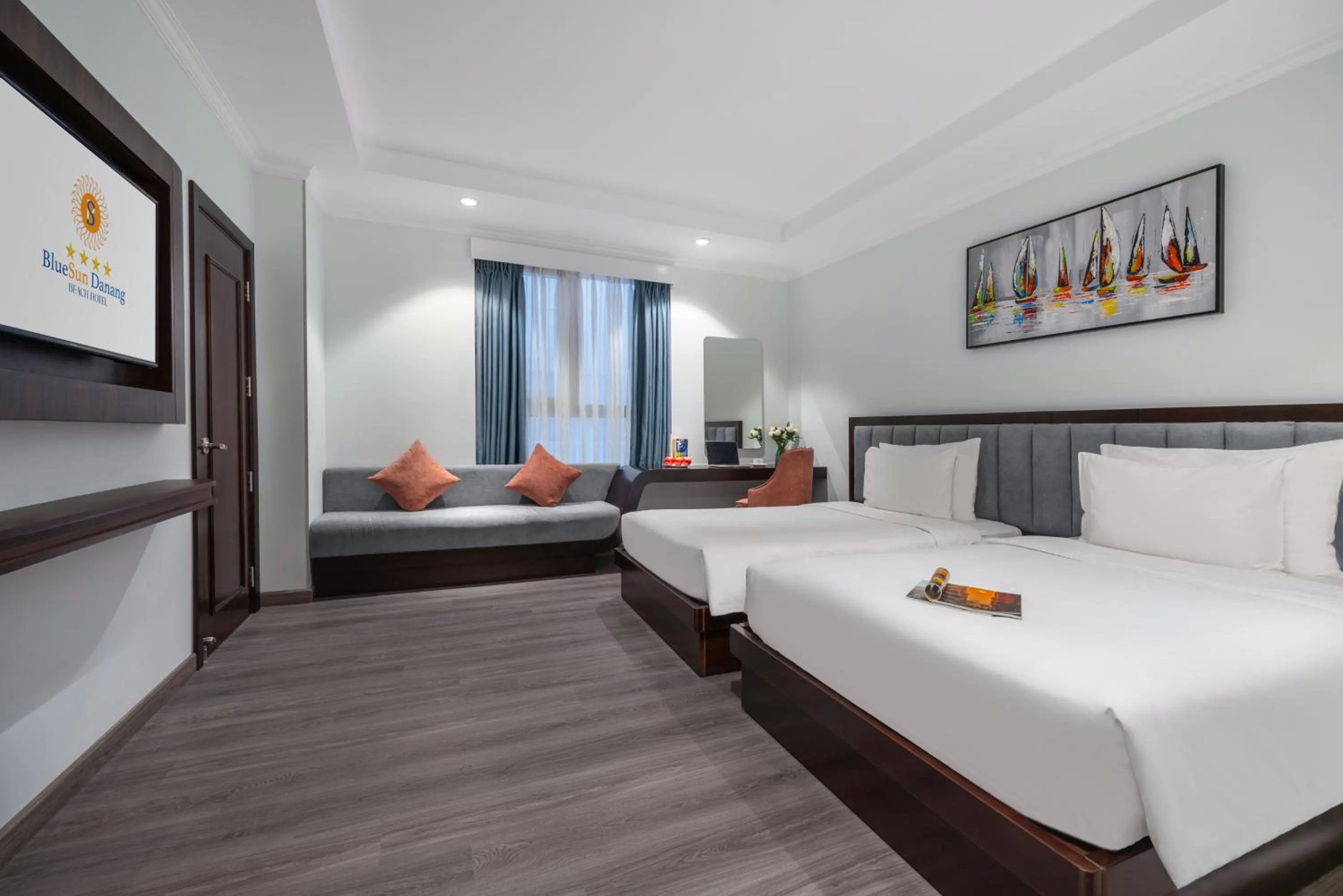 Bed in BlueSun Danang Beach Hotel