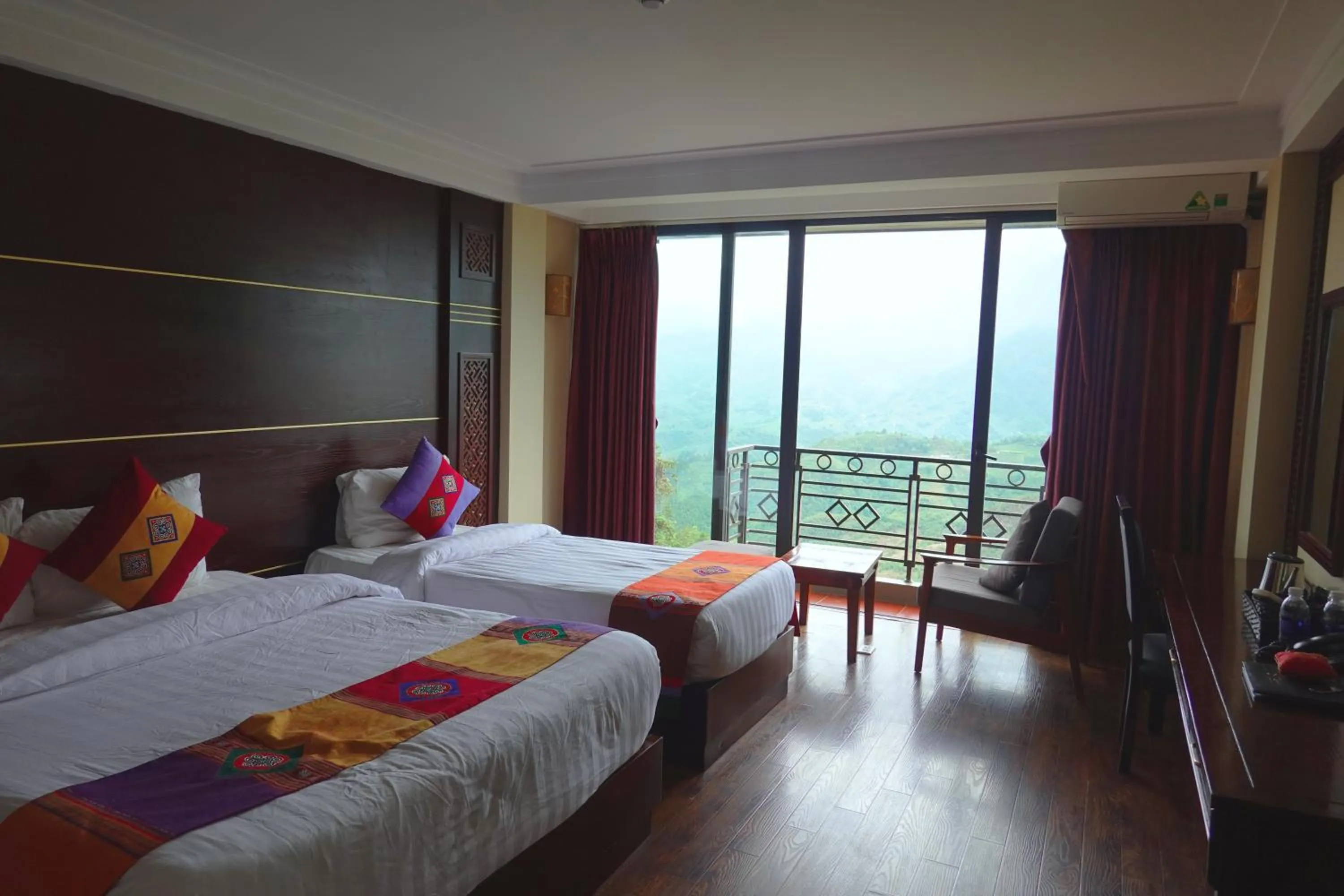Bed in Sapa Vista Hotel