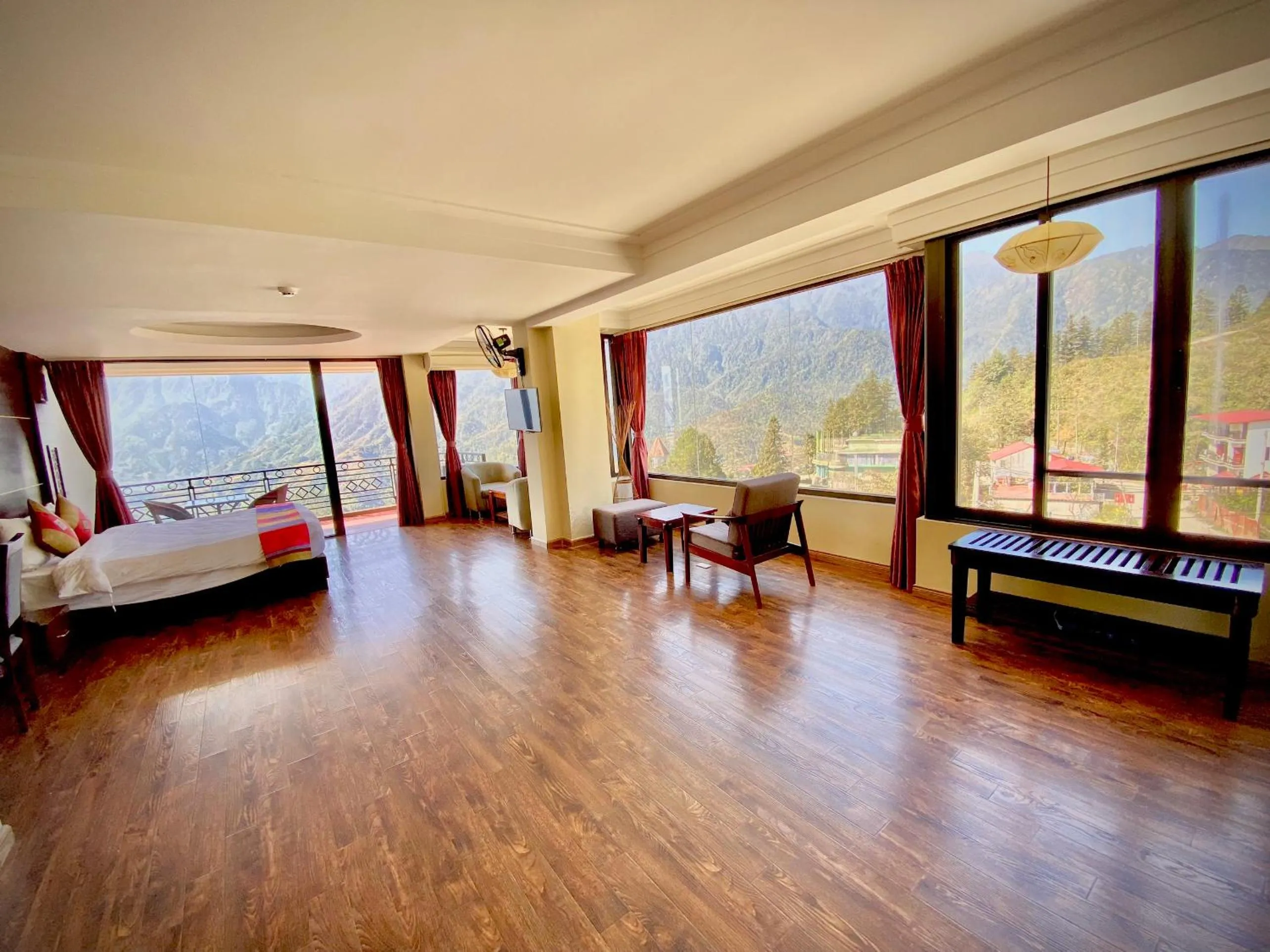 Bed in Sapa Vista Hotel