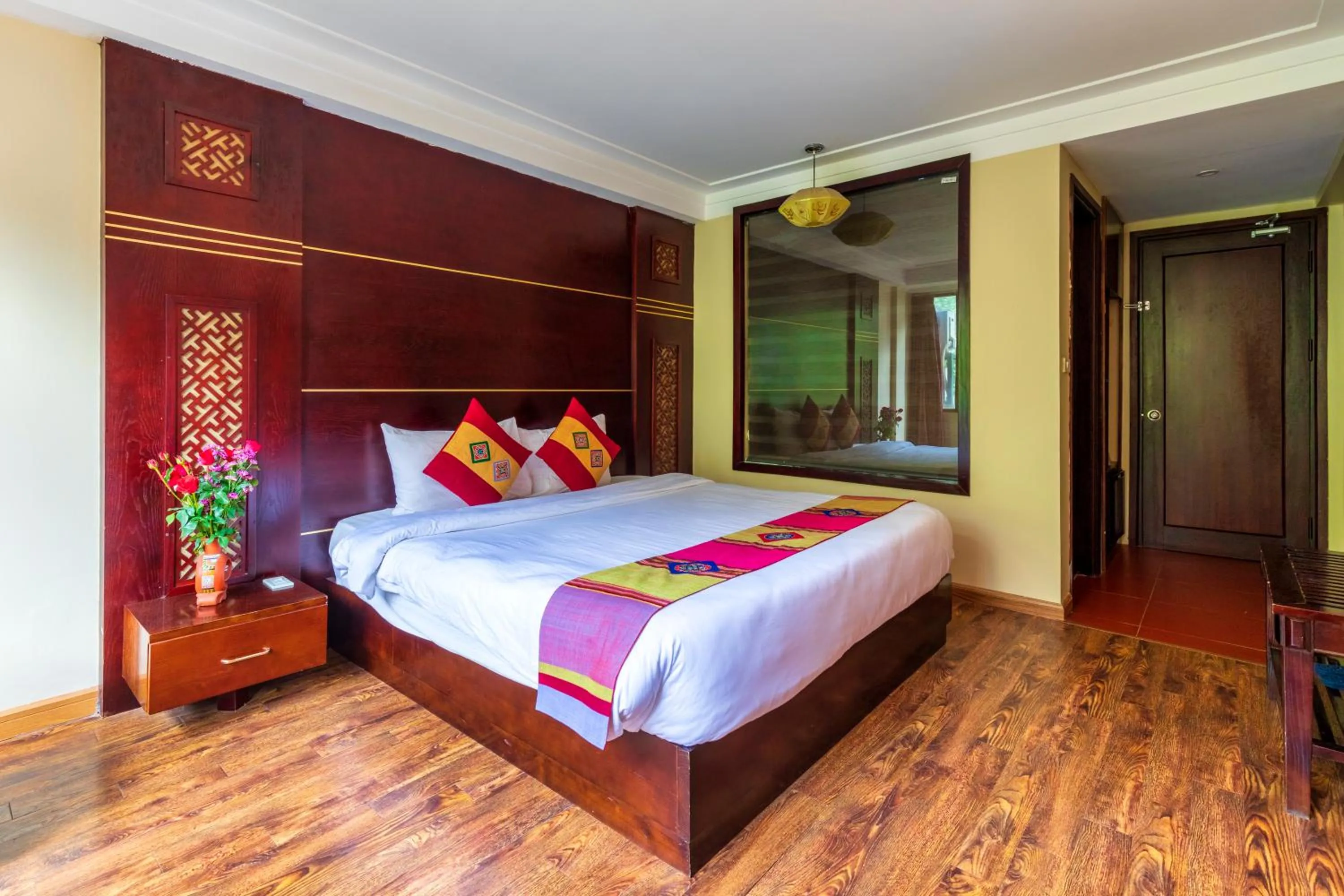 Bed in Sapa Vista Hotel